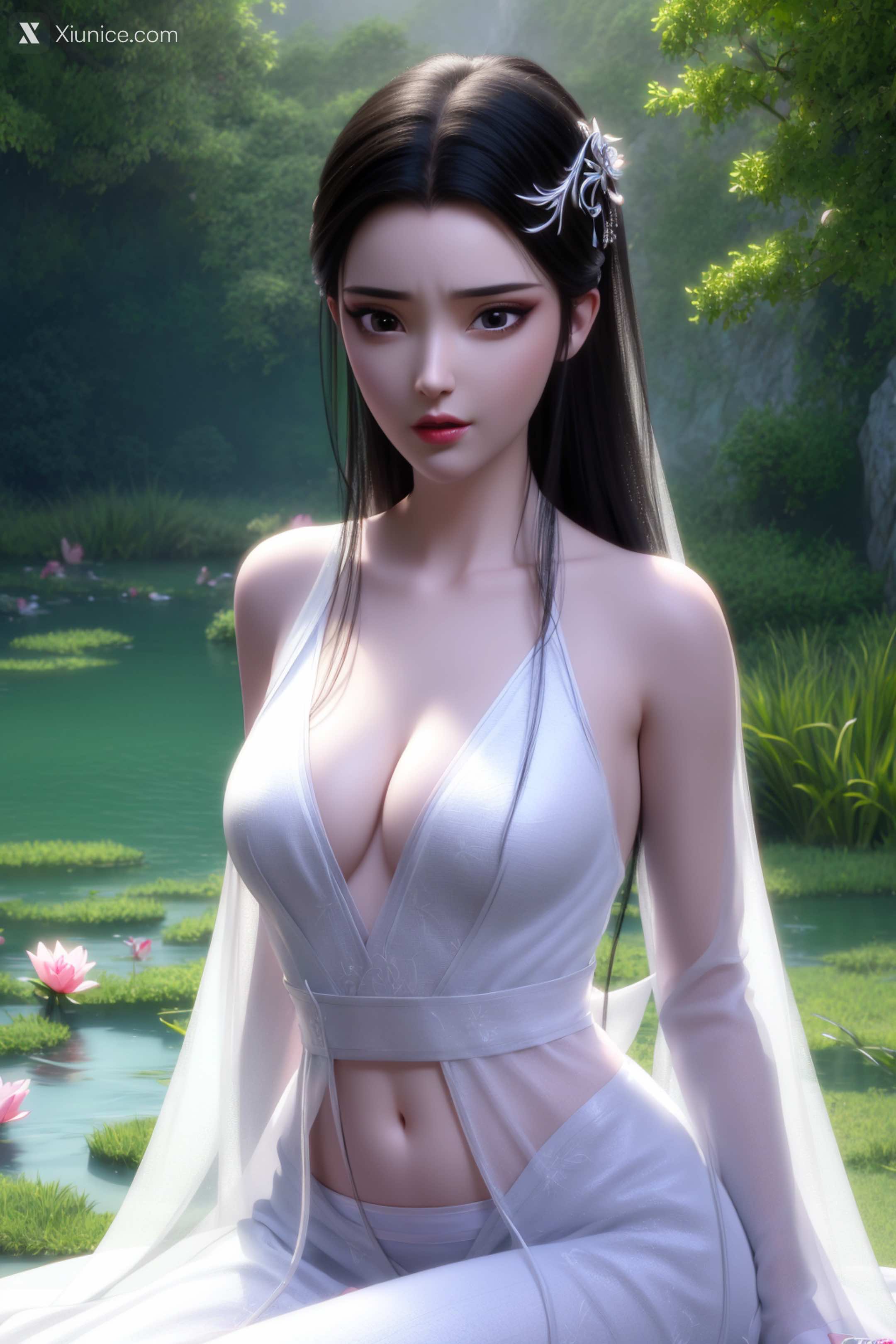 AI Girl Xiunice.com 白蛇缘起 小白 小白 薄纱 EP.1 49