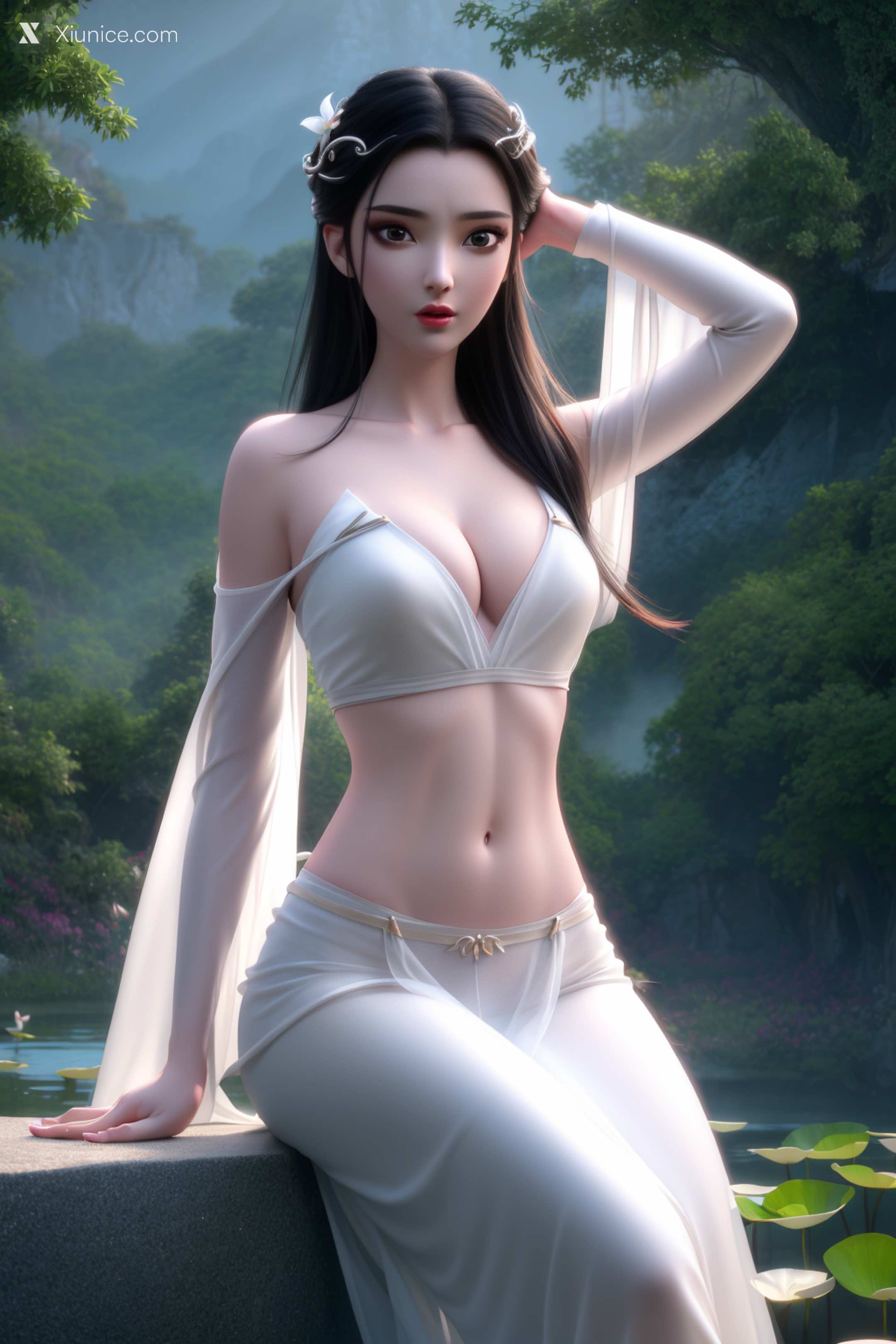 AI Girl Xiunice.com 白蛇缘起 小白 小白 薄纱 EP.1 53