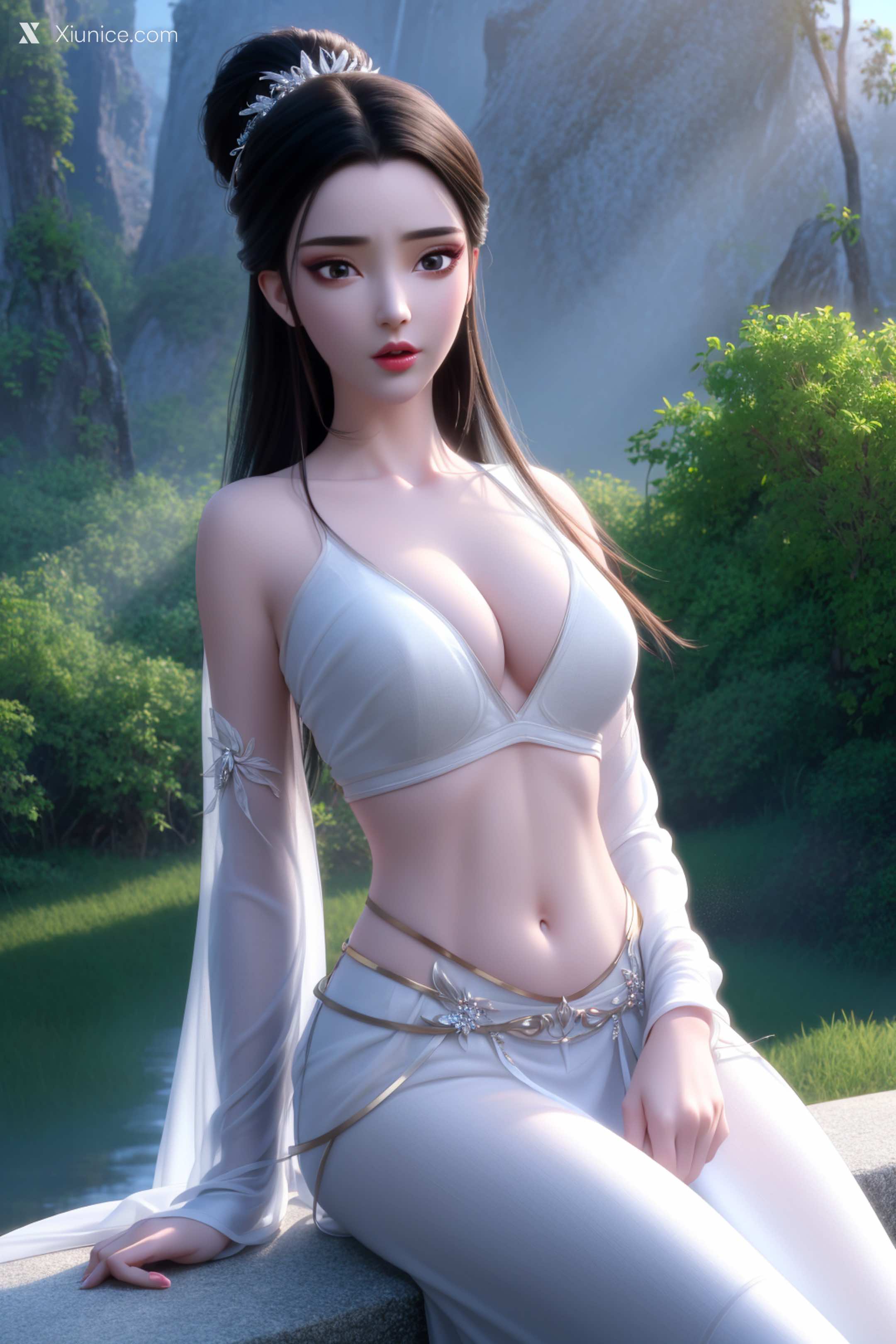 AI Girl Xiunice.com 白蛇缘起 小白 小白 薄纱 EP.1 55