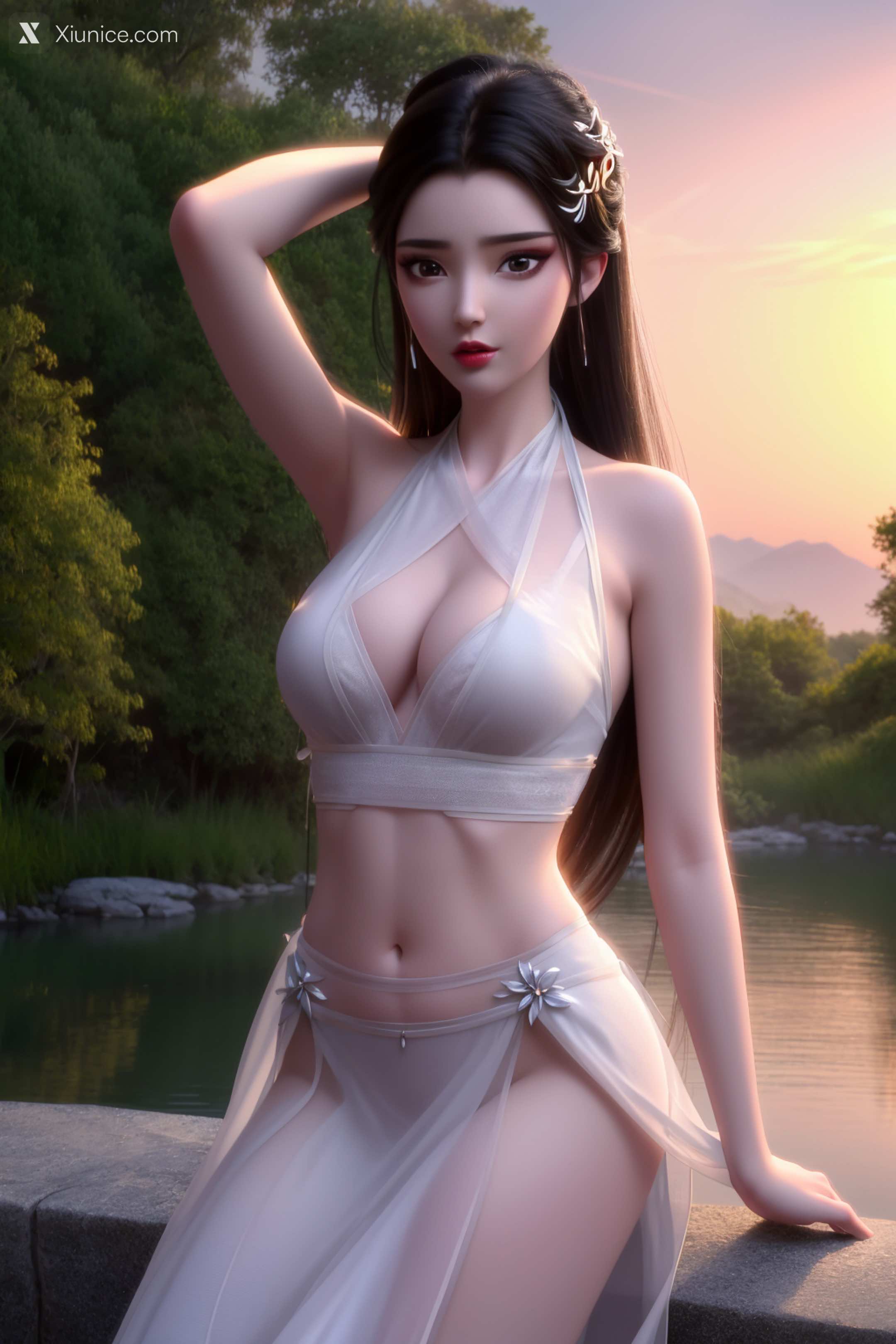 AI Girl Xiunice.com 白蛇缘起 小白 小白 薄纱 EP.1 57
