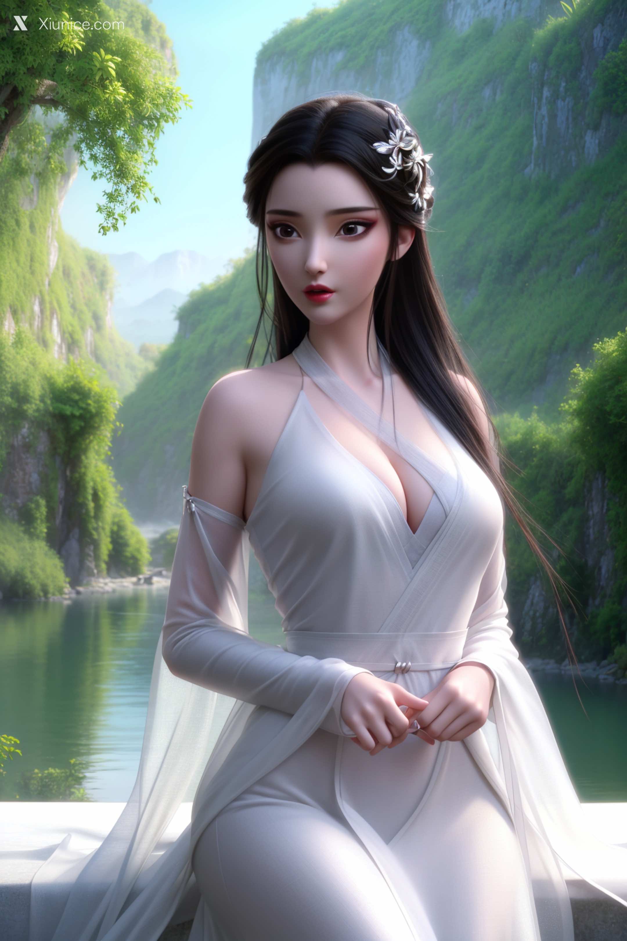 AI Girl Xiunice.com 白蛇缘起 小白 小白 薄纱 EP.1 59