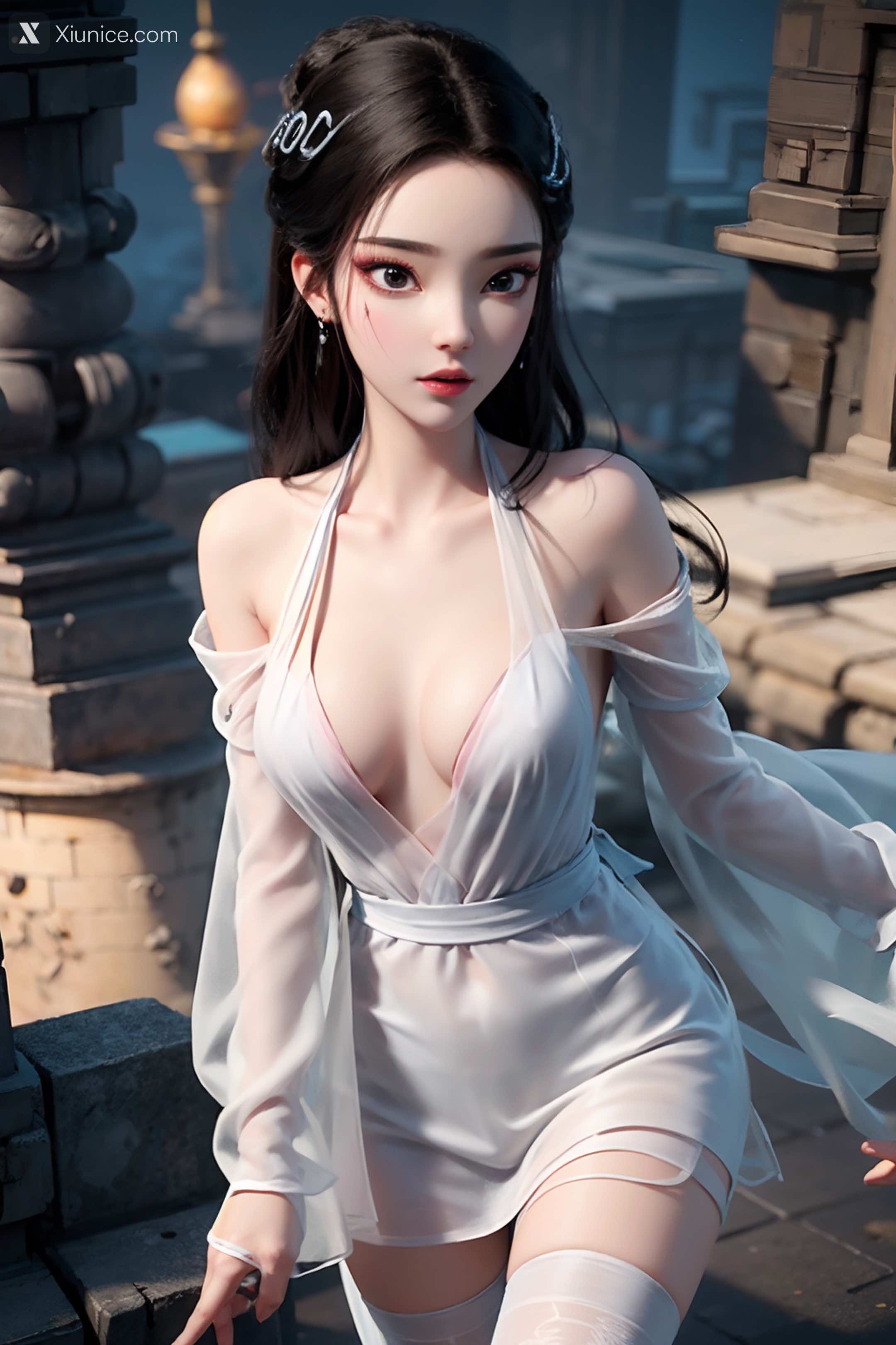 AI Girl Xiunice.com 白蛇缘起 小白 小白 薄纱 EP.1 60