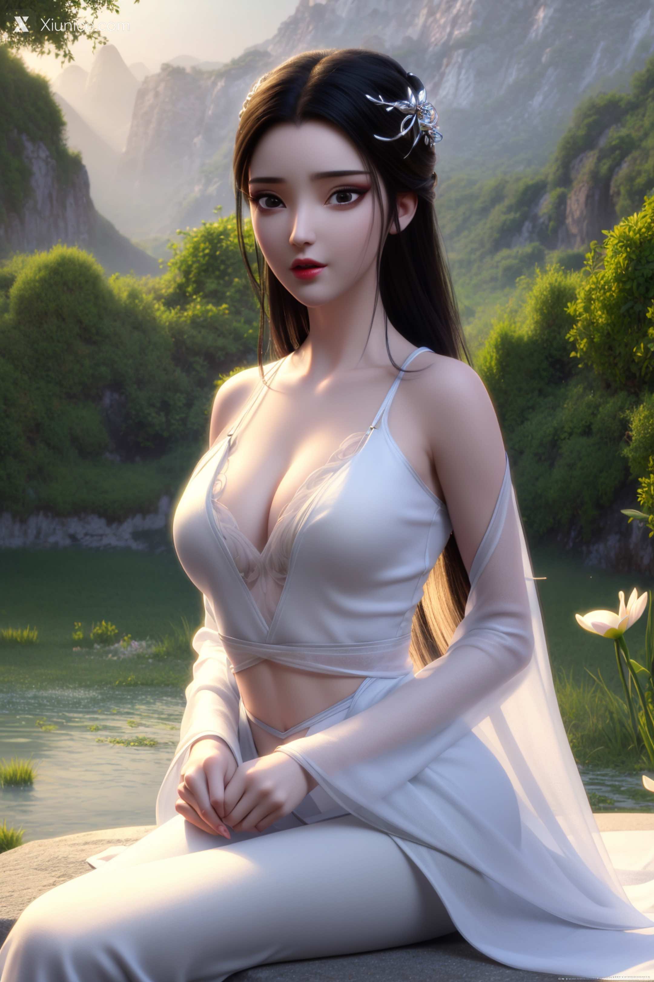 AI Girl Xiunice.com 白蛇缘起 小白 小白 薄纱 EP.1 7