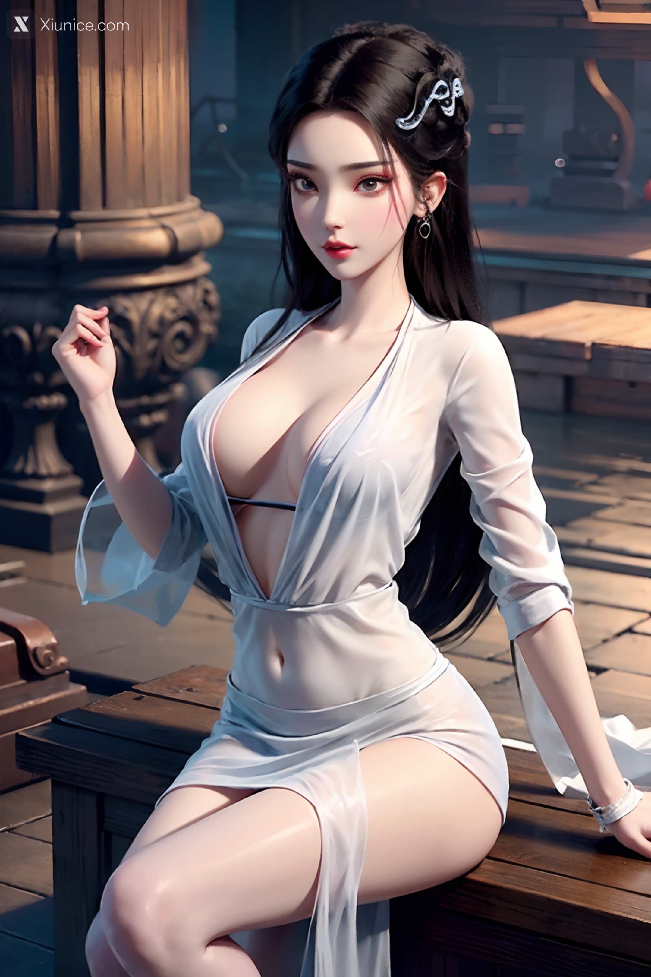 AI Girl Xiunice.com 白蛇缘起 小白 小白 薄纱 EP.1 80