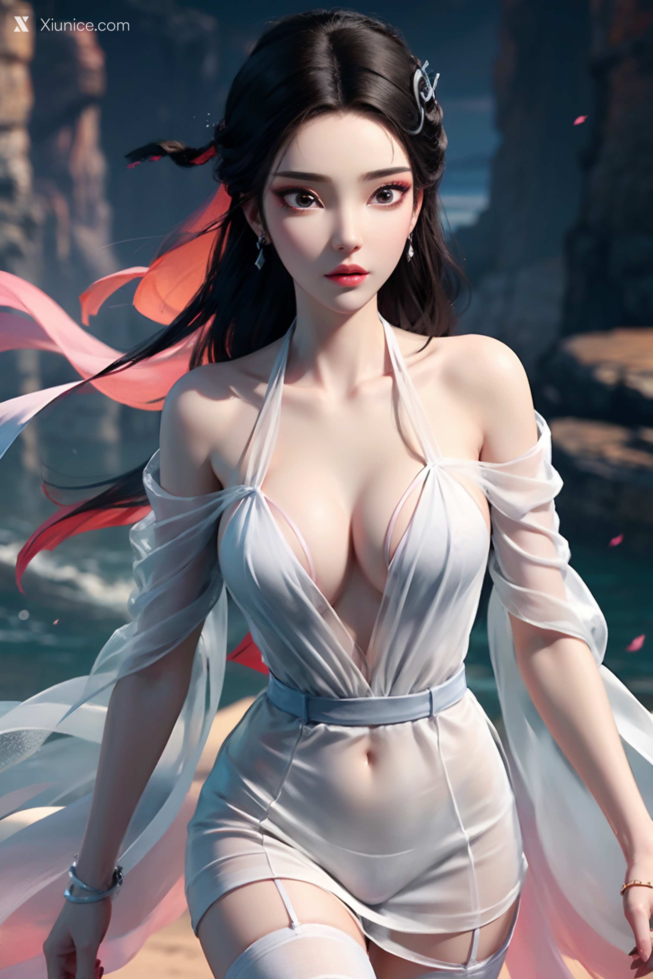 AI Girl Xiunice.com 白蛇缘起 小白 小白 薄纱 EP.1 84