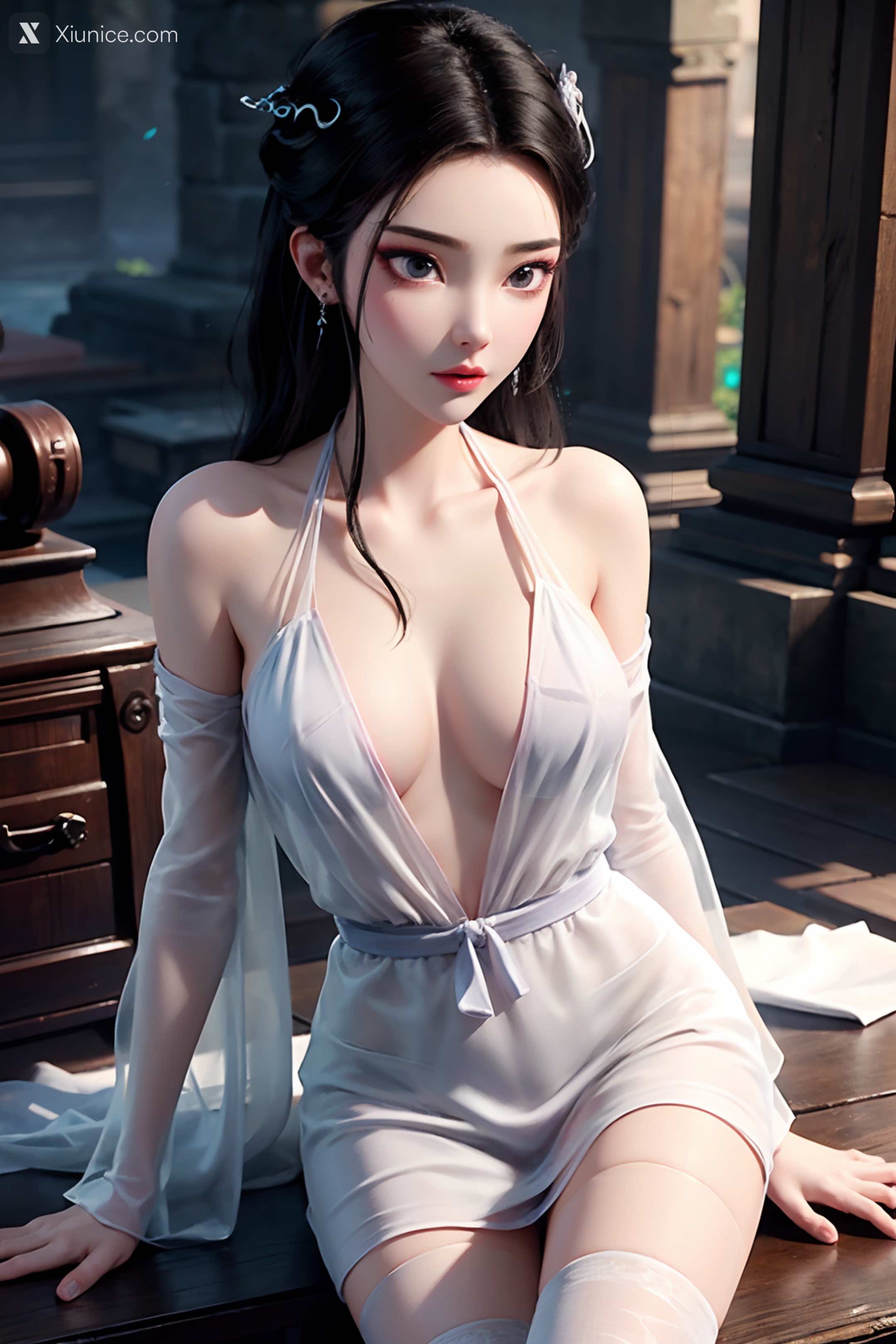 AI Girl Xiunice.com 白蛇缘起 小白 小白 薄纱 EP.1 94