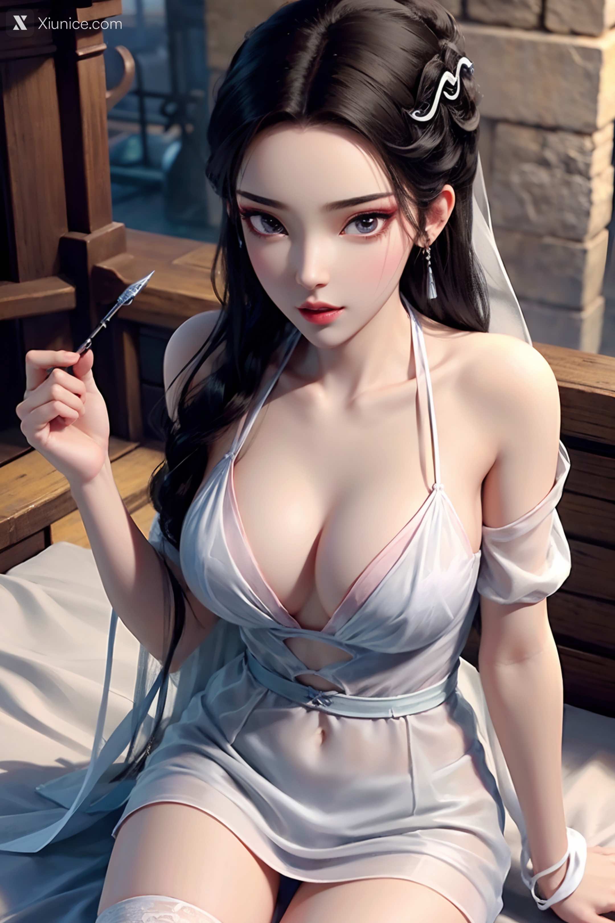 AI Girl Xiunice.com 白蛇缘起 小白 小白 薄纱 EP.1 98