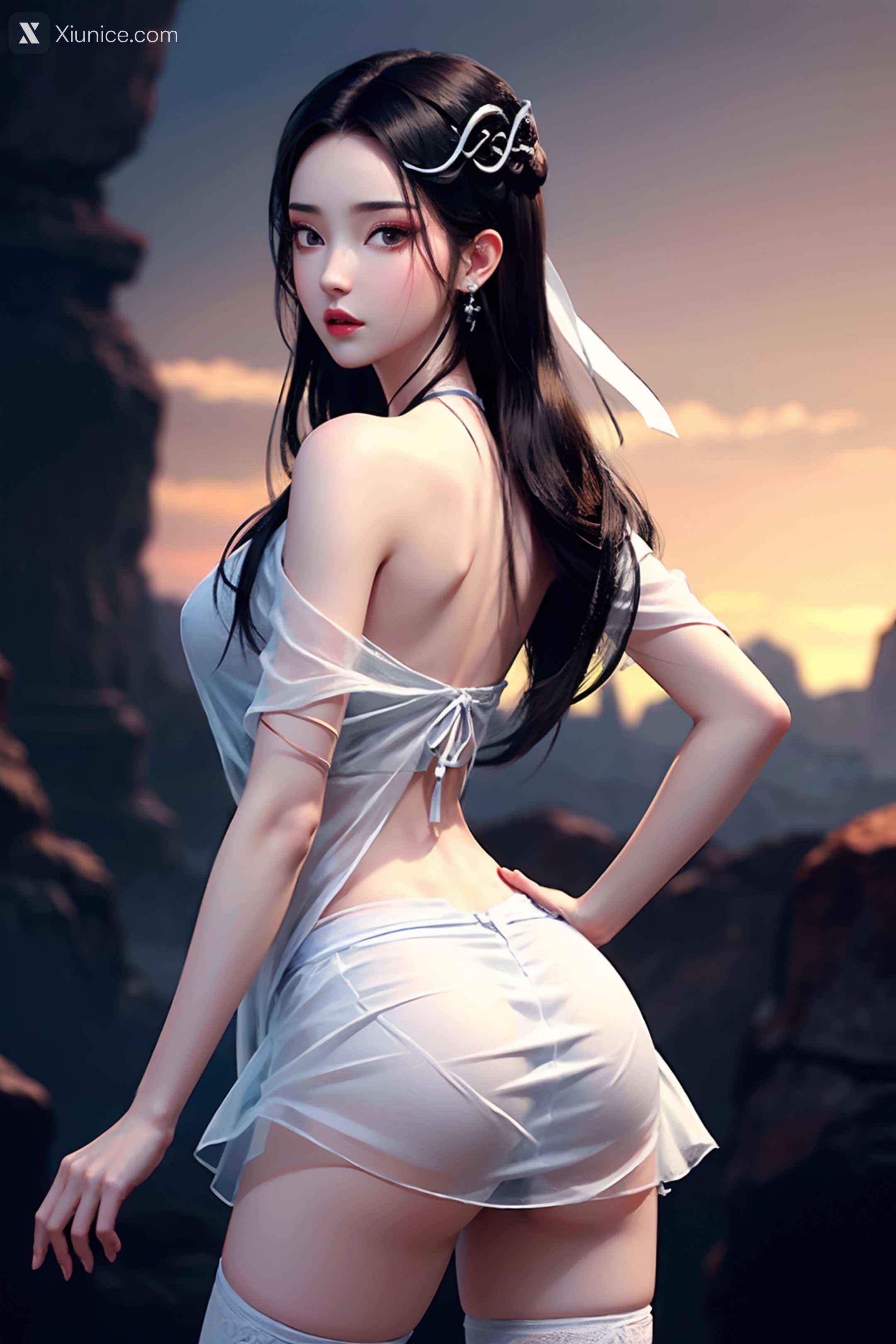 AI Girl Xiunice.com 白蛇缘起 小白 小白 薄纱 EP.2 141