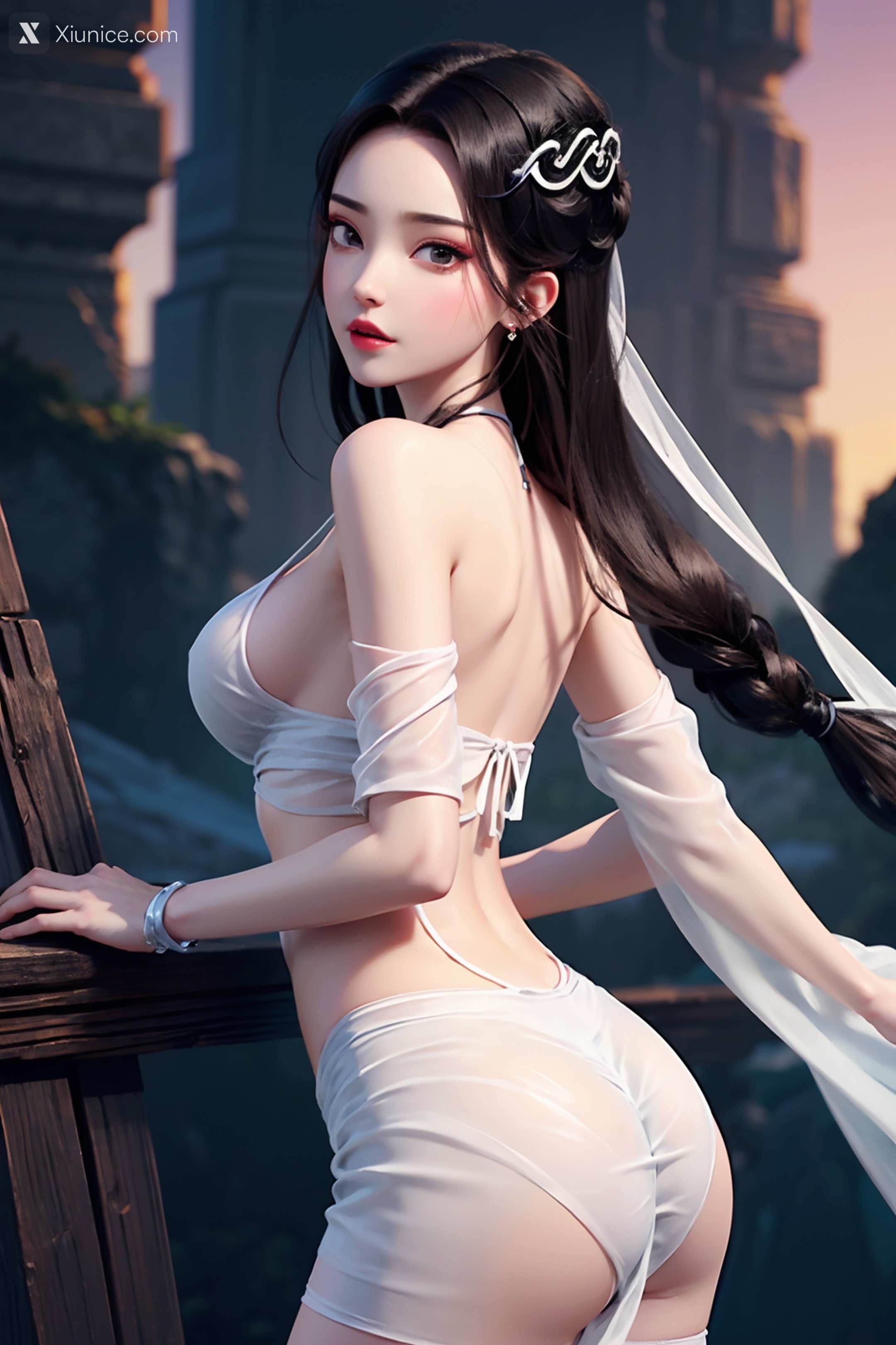 AI Girl Xiunice.com 白蛇缘起 小白 小白 薄纱 EP.2 24