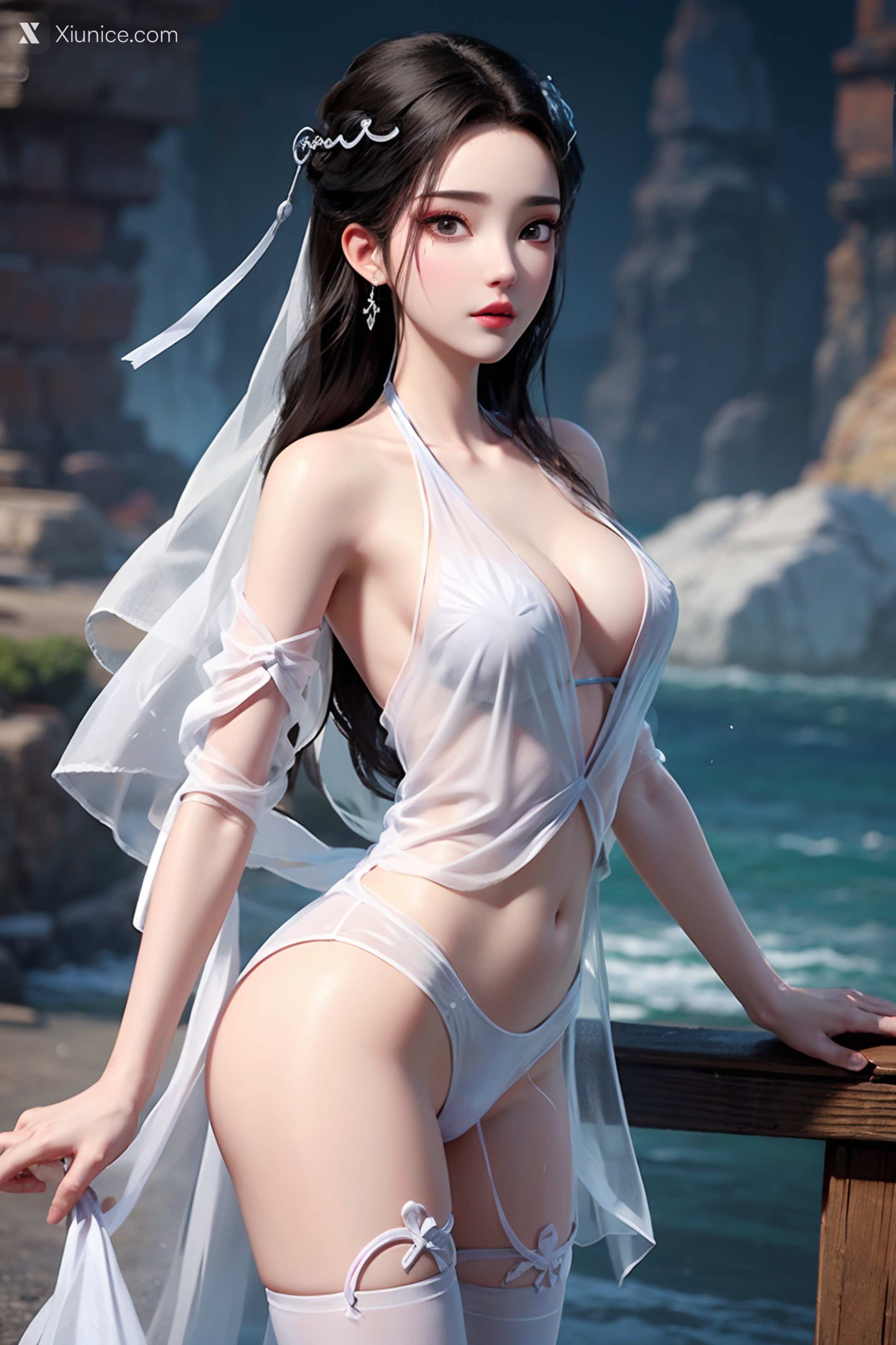 AI Girl Xiunice.com 白蛇缘起 小白 小白 薄纱 EP.2 26