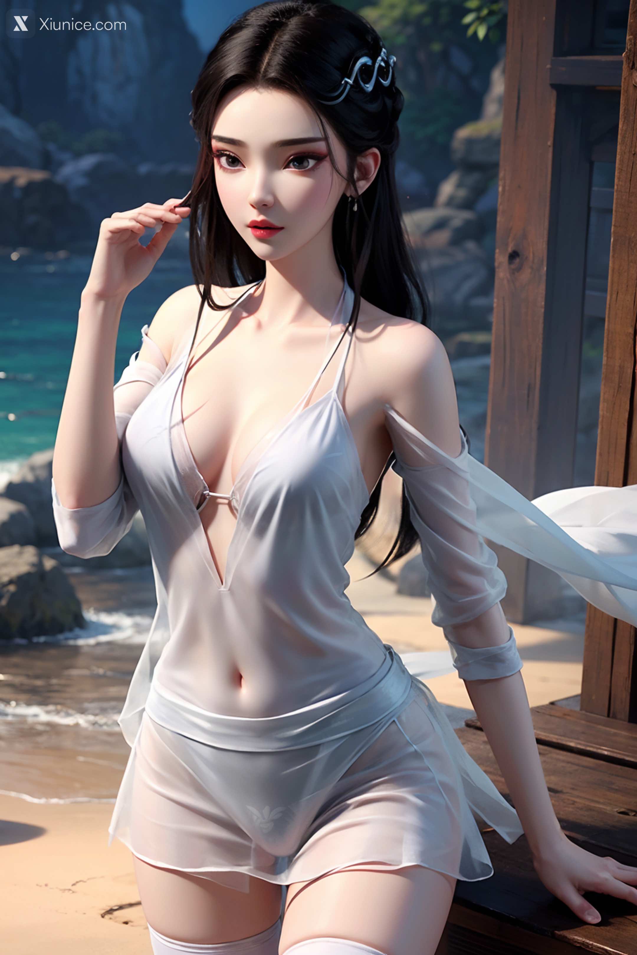 AI Girl Xiunice.com 白蛇缘起 小白 小白 薄纱 EP.2 28