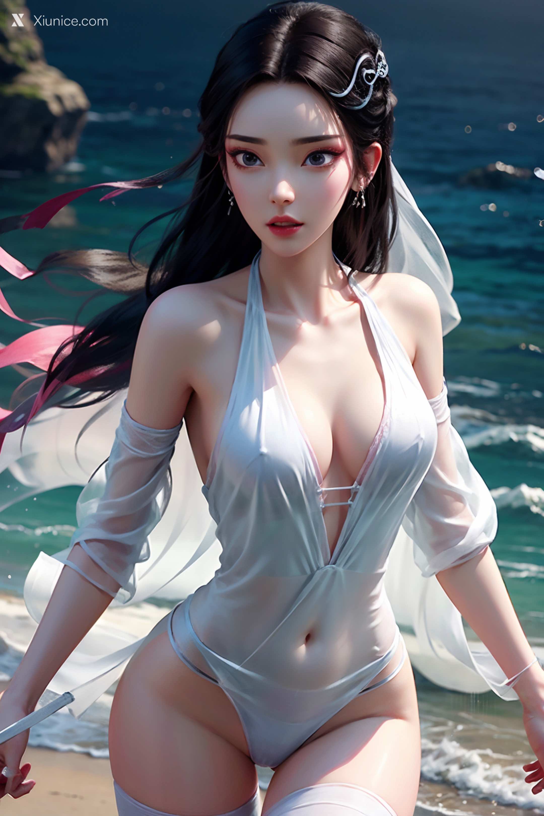 AI Girl Xiunice.com 白蛇缘起 小白 小白 薄纱 EP.2 35