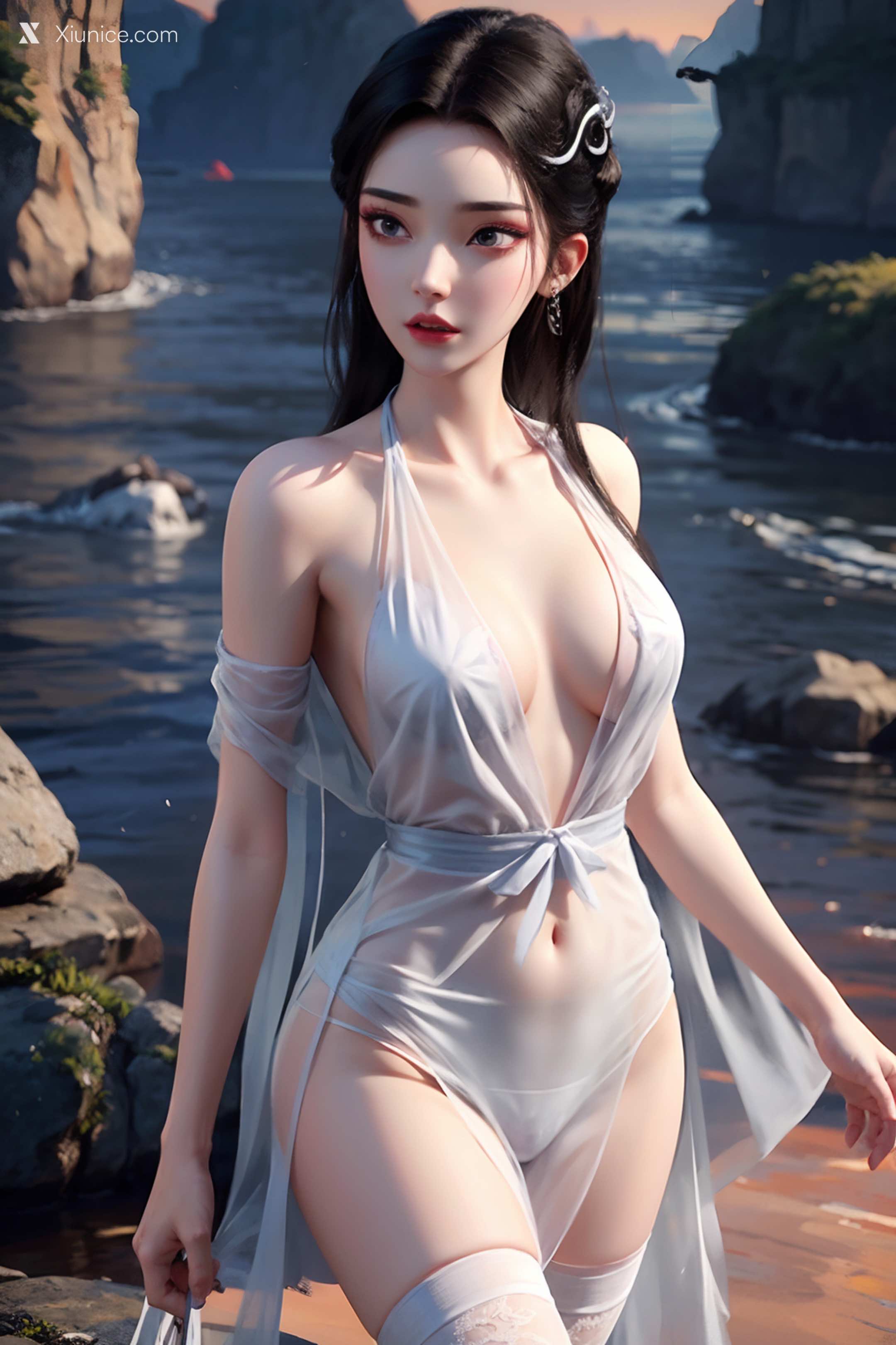 AI Girl Xiunice.com 白蛇缘起 小白 小白 薄纱 EP.2 38