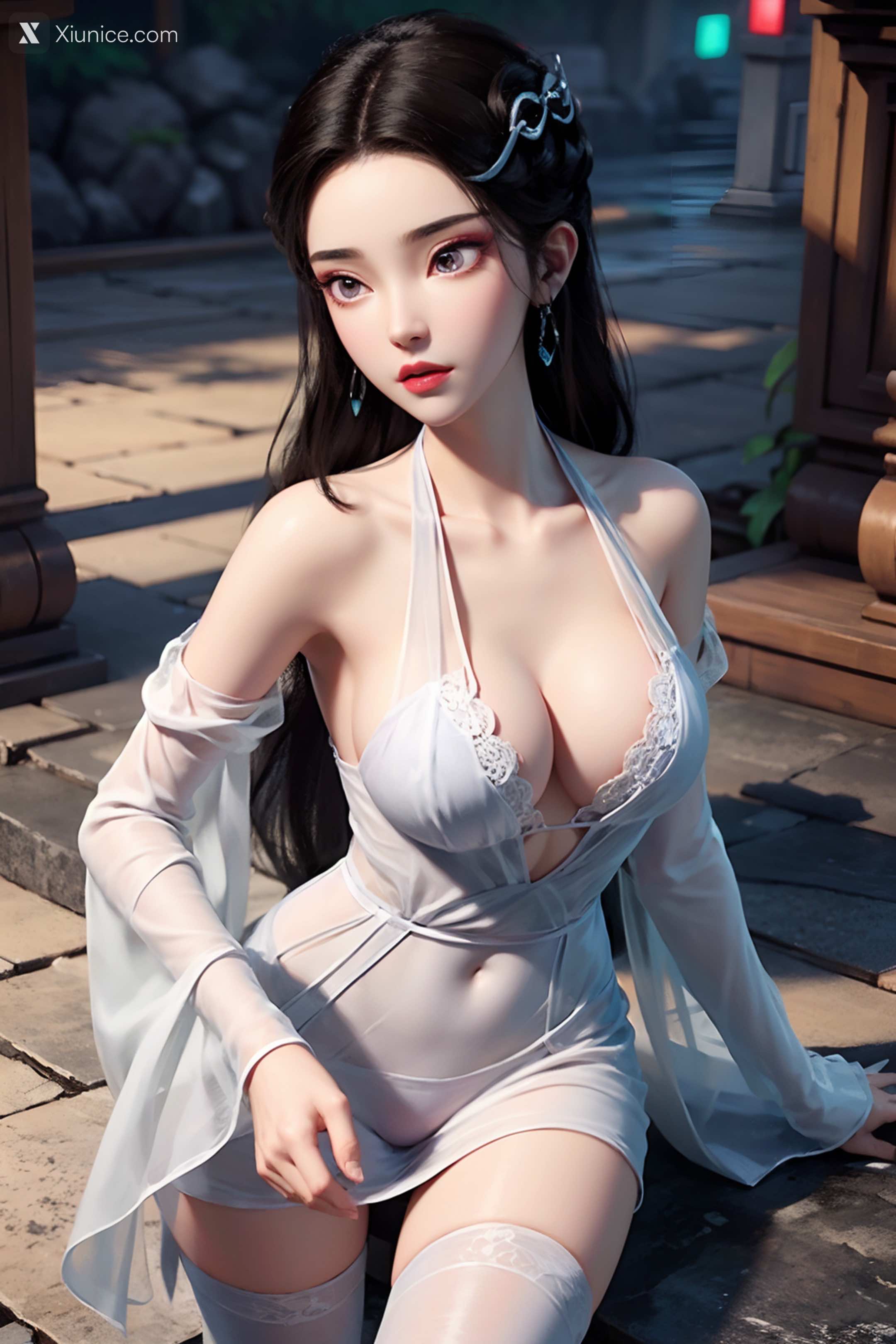 AI Girl Xiunice.com 白蛇缘起 小白 小白 薄纱 EP.2 72