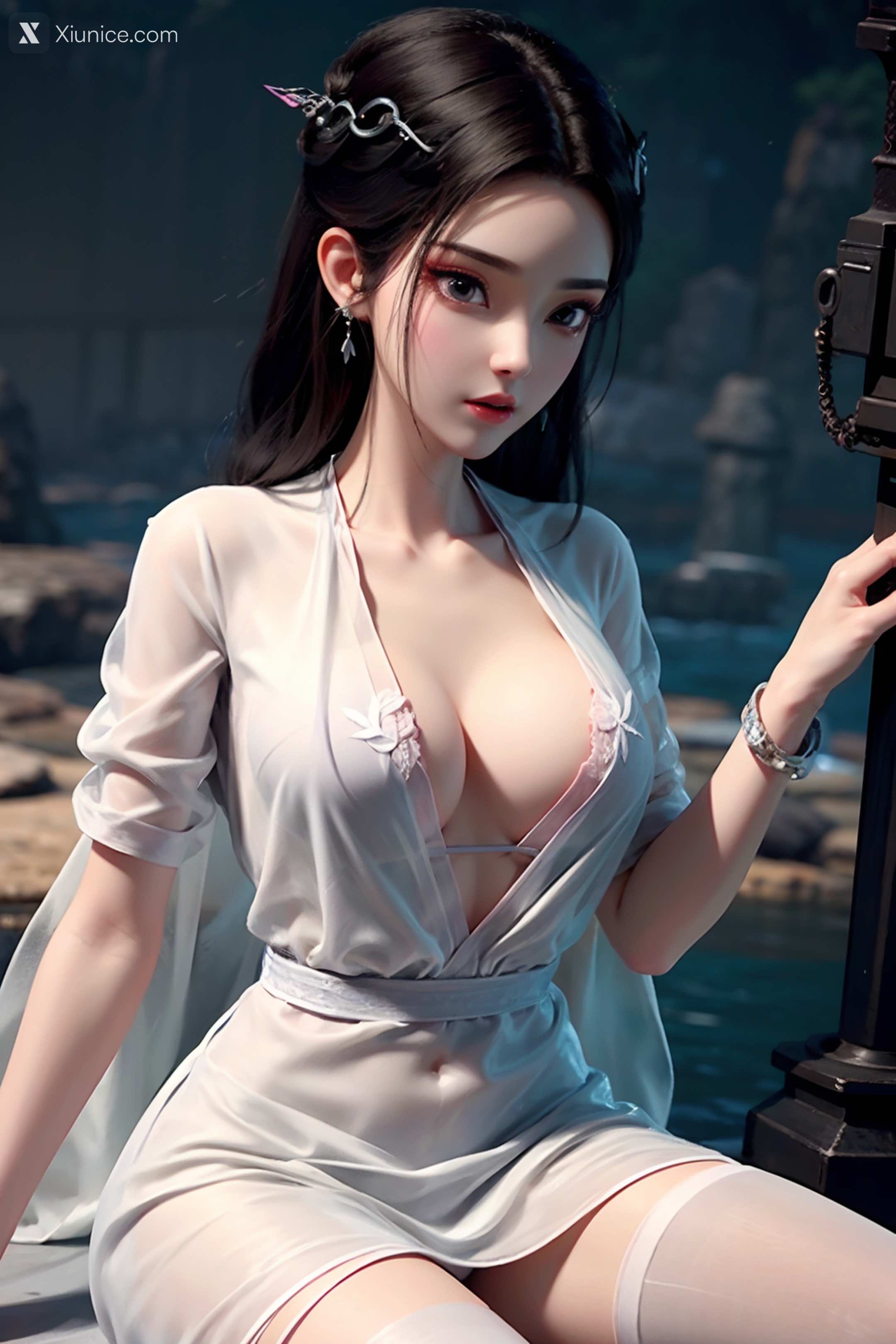 AI Girl Xiunice.com 白蛇缘起 小白 小白 薄纱 EP.2 73