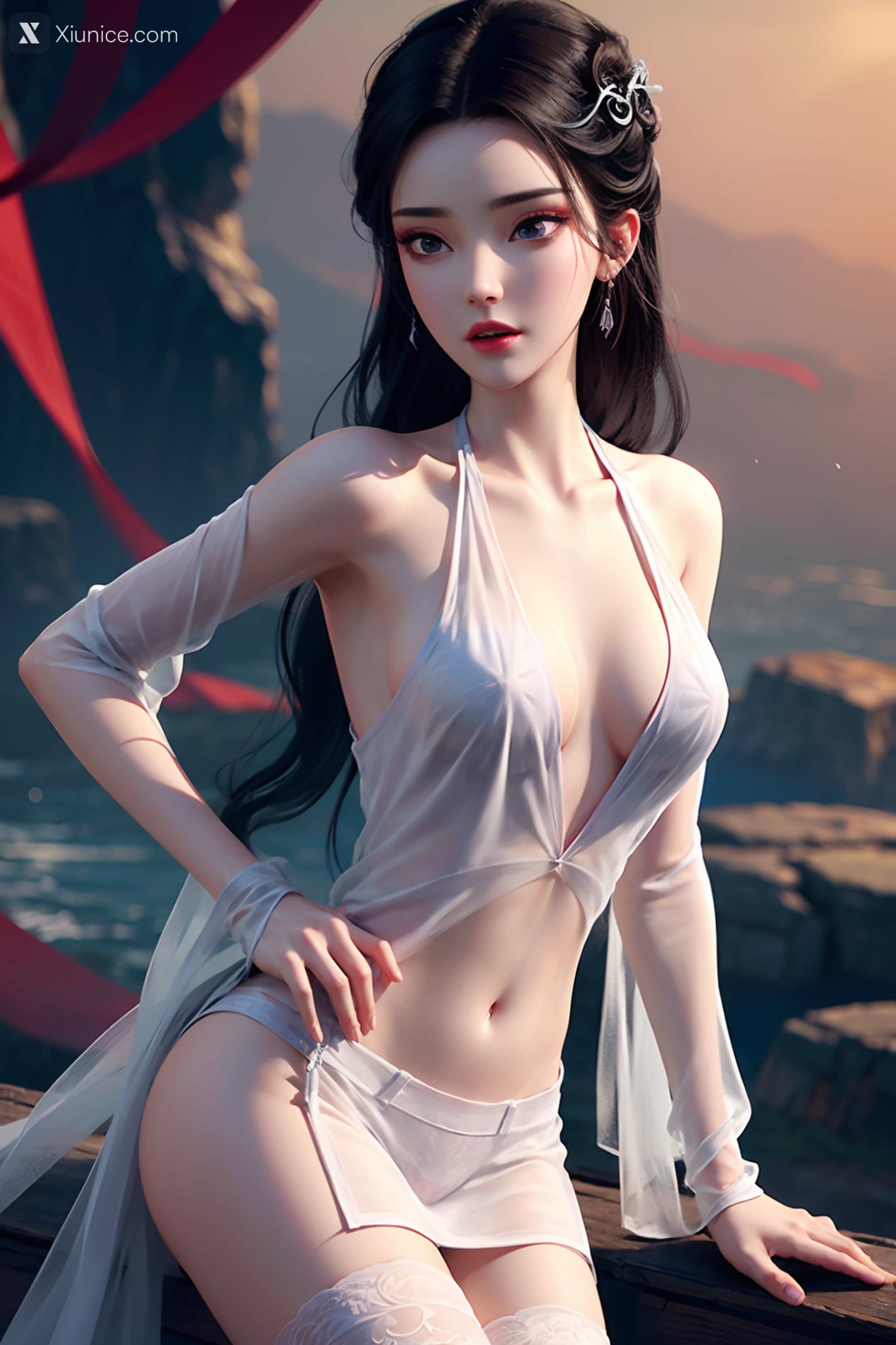 AI Girl Xiunice.com 白蛇缘起 小白 小白 薄纱 EP.2 81