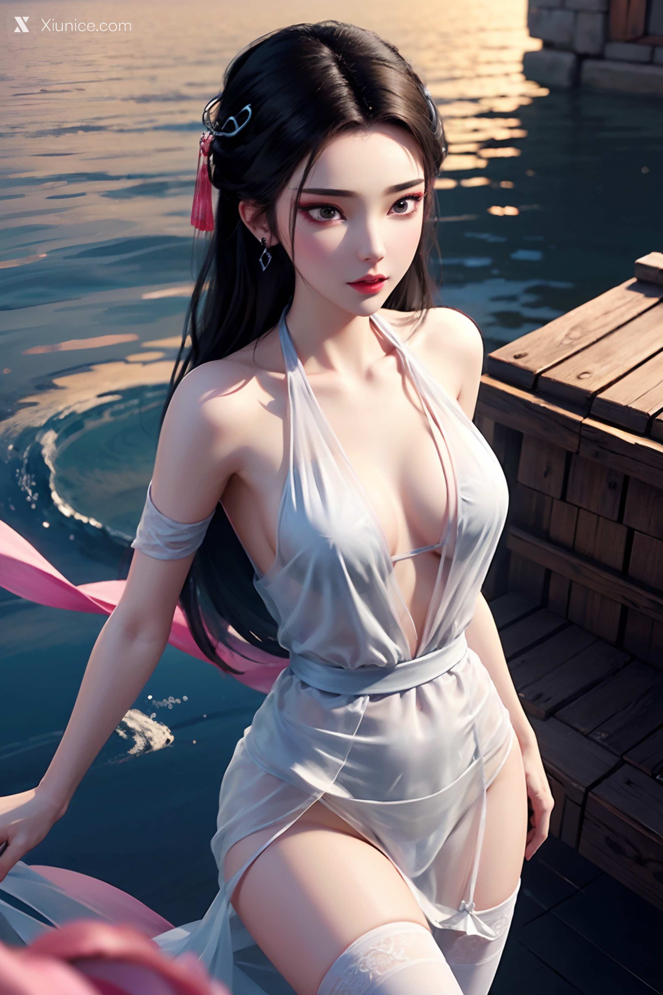 AI Girl Xiunice.com 白蛇缘起 小白 小白 薄纱 EP.2 84