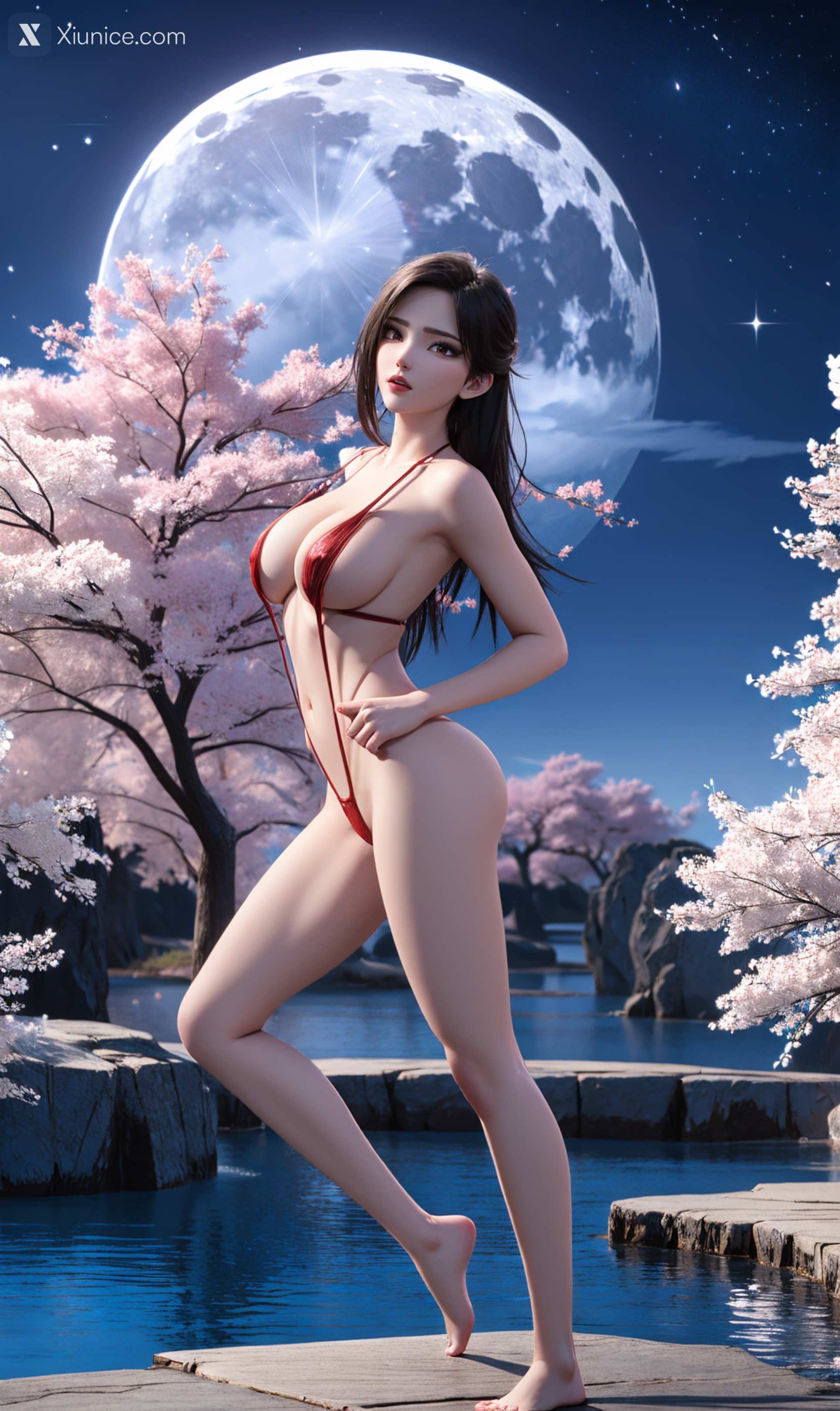 AI Girl Xiunice.com 白蛇缘起 小白 弹弓泳装 4