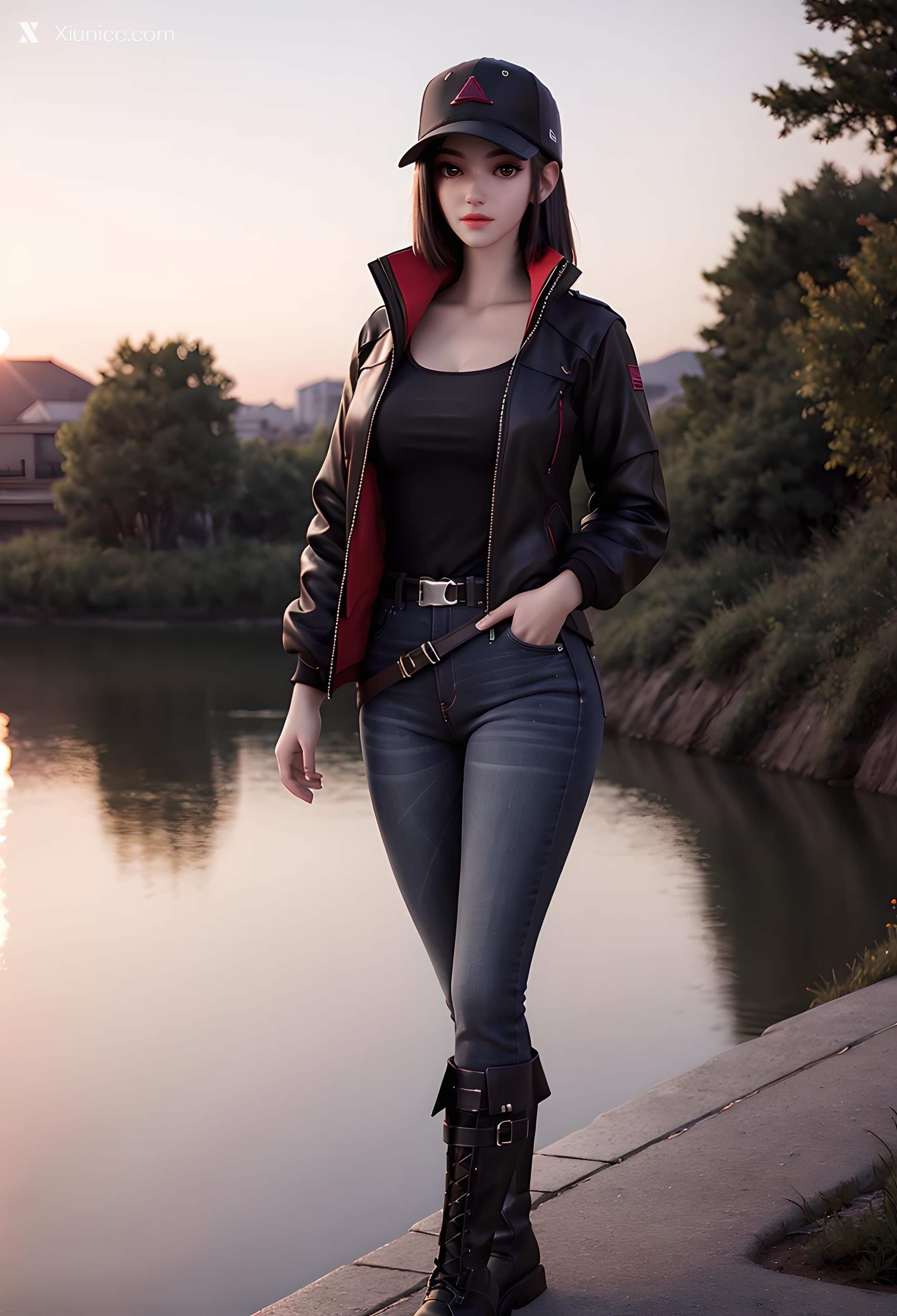AI Girl Xiunice.com 第一秩序 李小玉 骆馨雨 杨小槿 杨小堇 户外写真 5