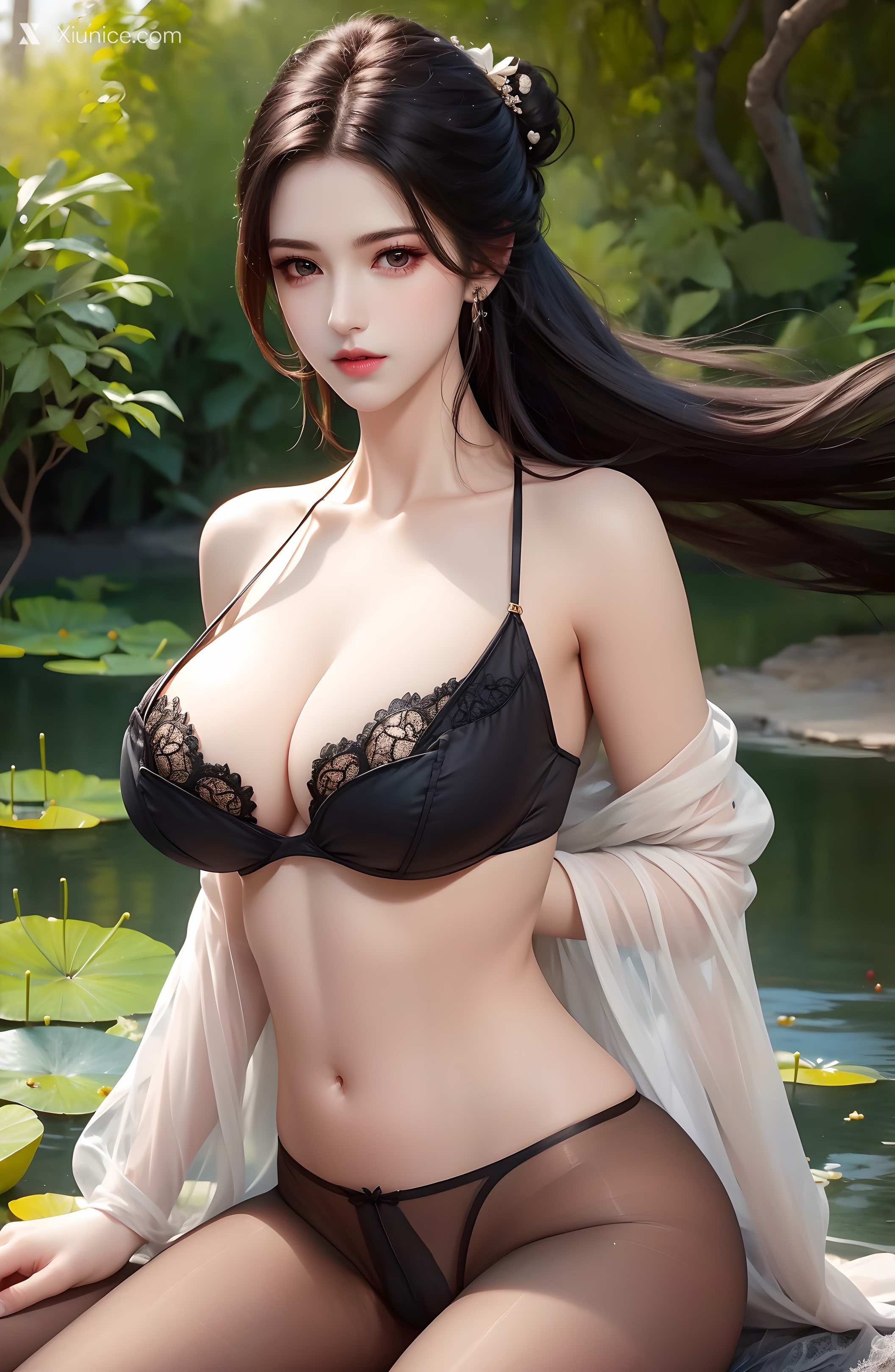 AI Girl Xiunice.com 绫清竹 拦腰细腻黑丝 40