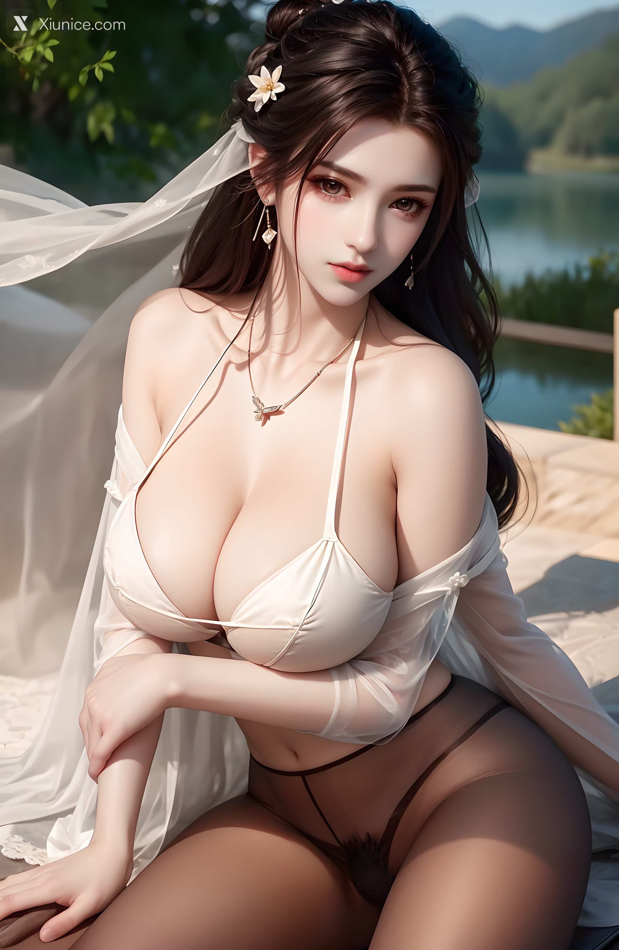 AI Girl Xiunice.com 绫清竹 拦腰细腻黑丝 41