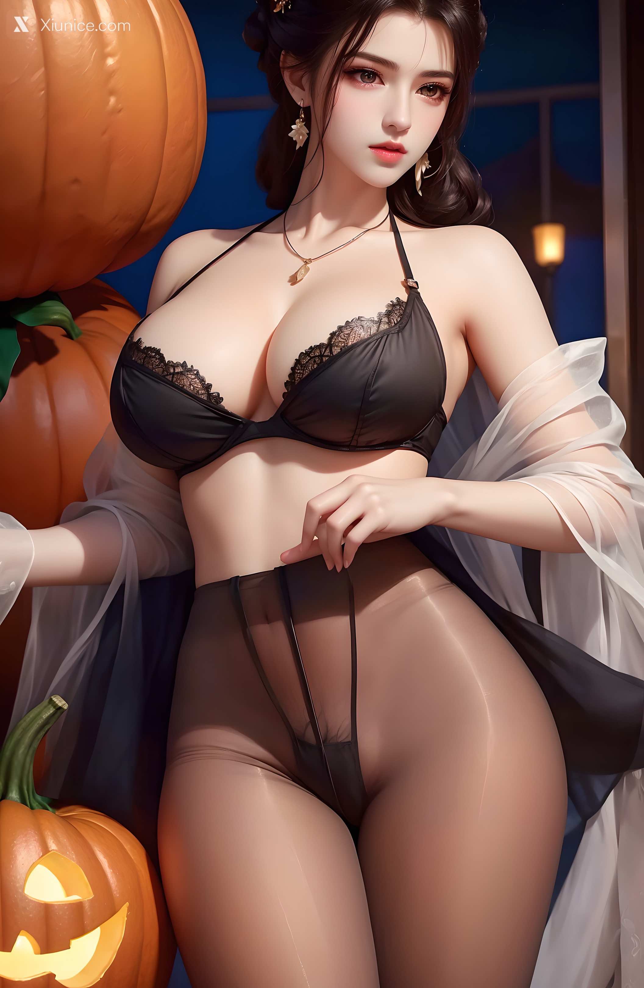 AI Girl Xiunice.com 绫清竹 拦腰细腻黑丝 75