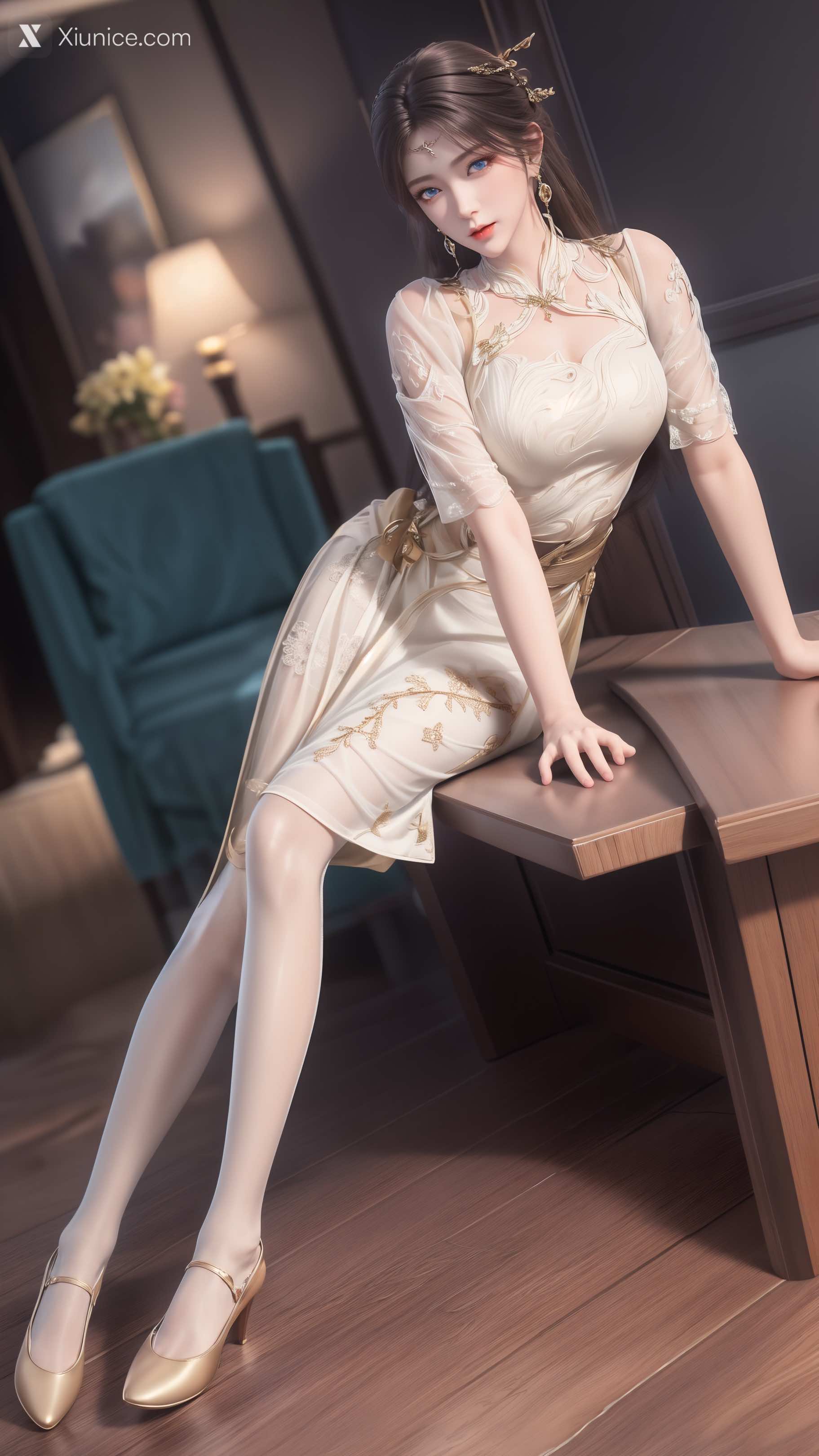 AI Girl Xiunice.com 诛仙 金瓶儿 溪边写真 1