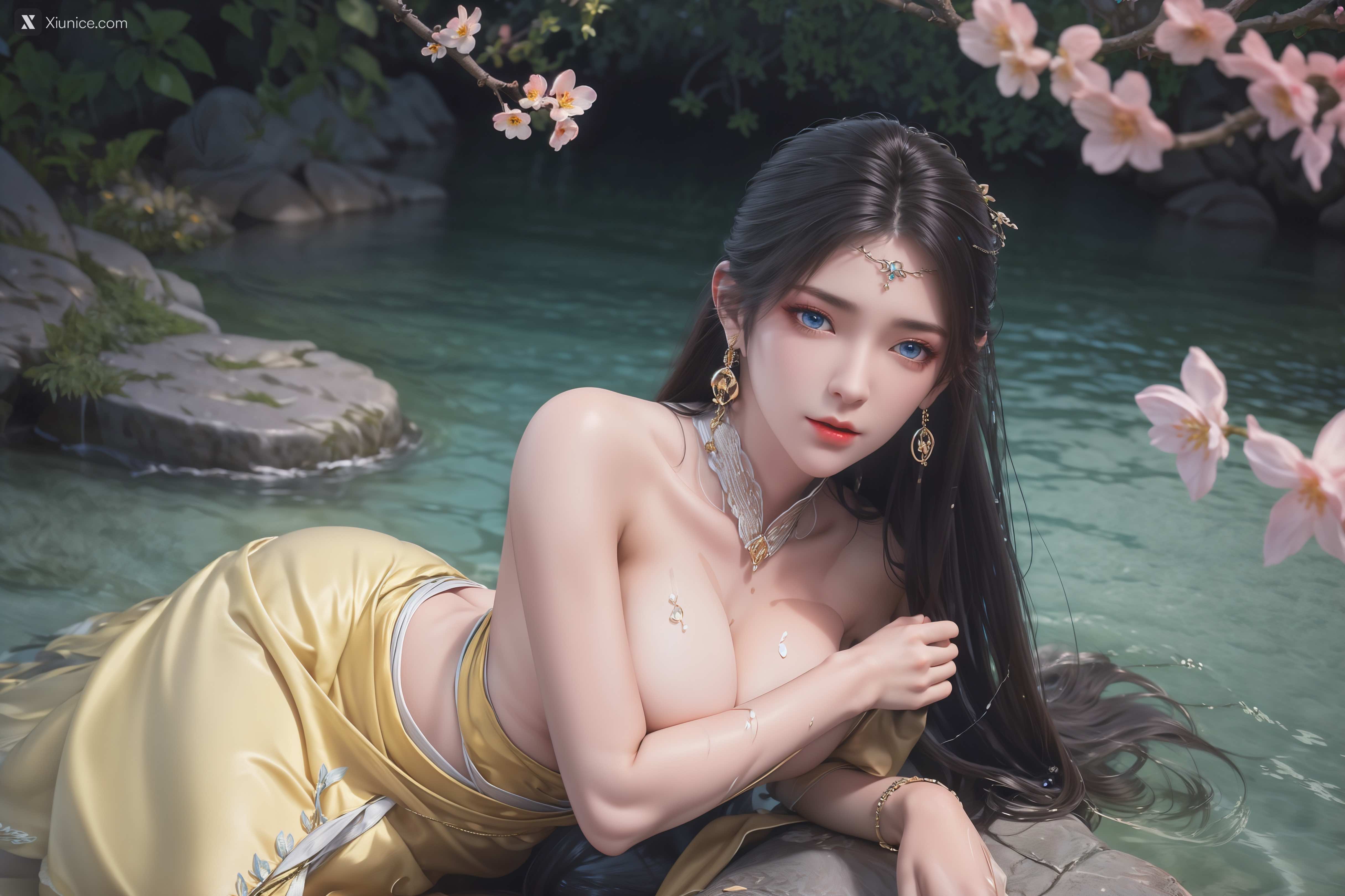 AI Girl Xiunice.com 诛仙 金瓶儿 溪边写真 19