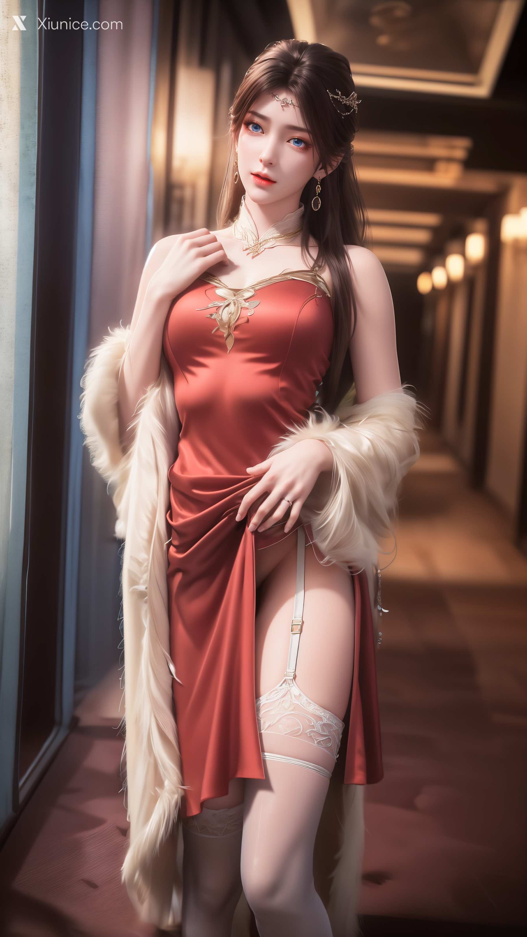 AI Girl Xiunice.com 诛仙 金瓶儿 溪边写真 4