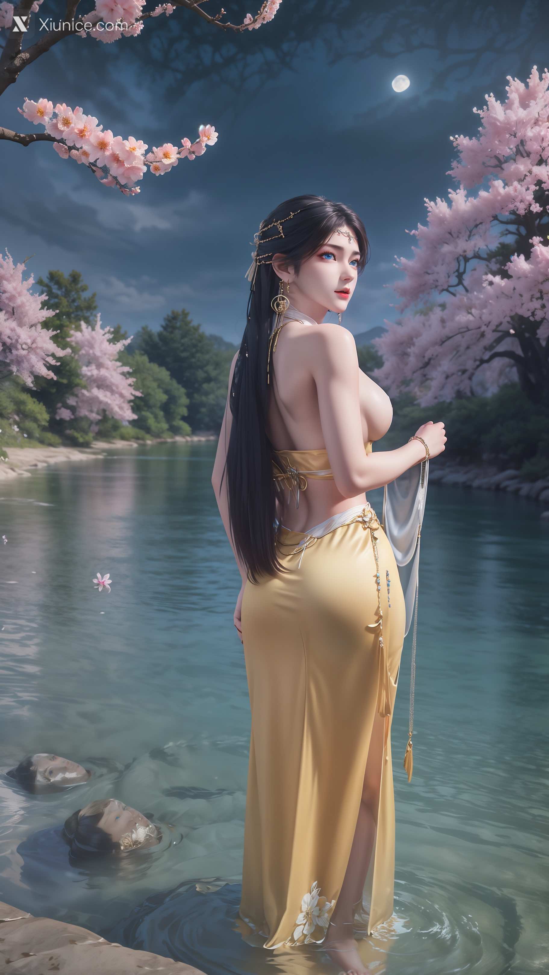 AI Girl Xiunice.com 诛仙 金瓶儿 溪边写真 59