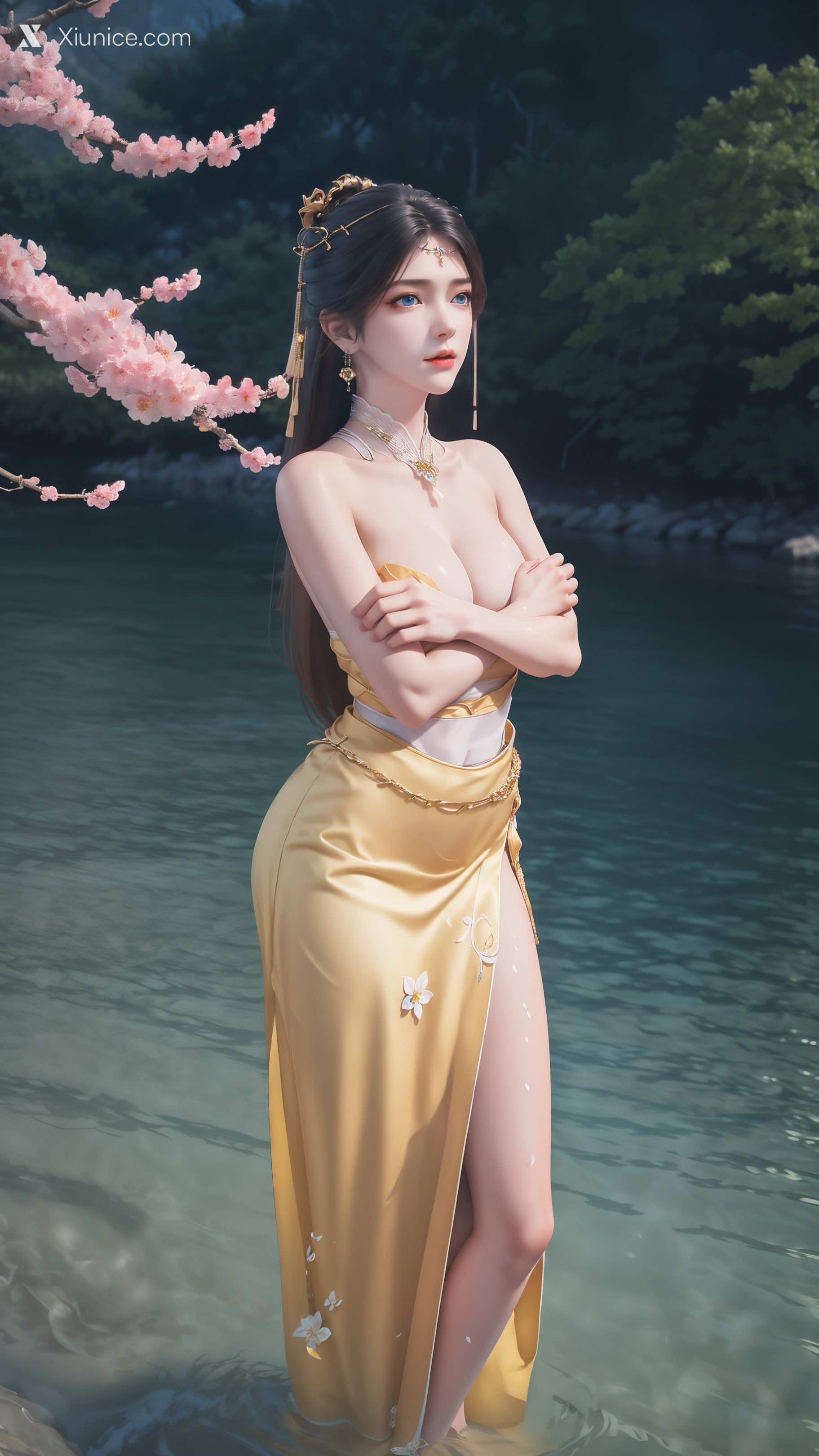 AI Girl Xiunice.com 诛仙 金瓶儿 溪边写真 62