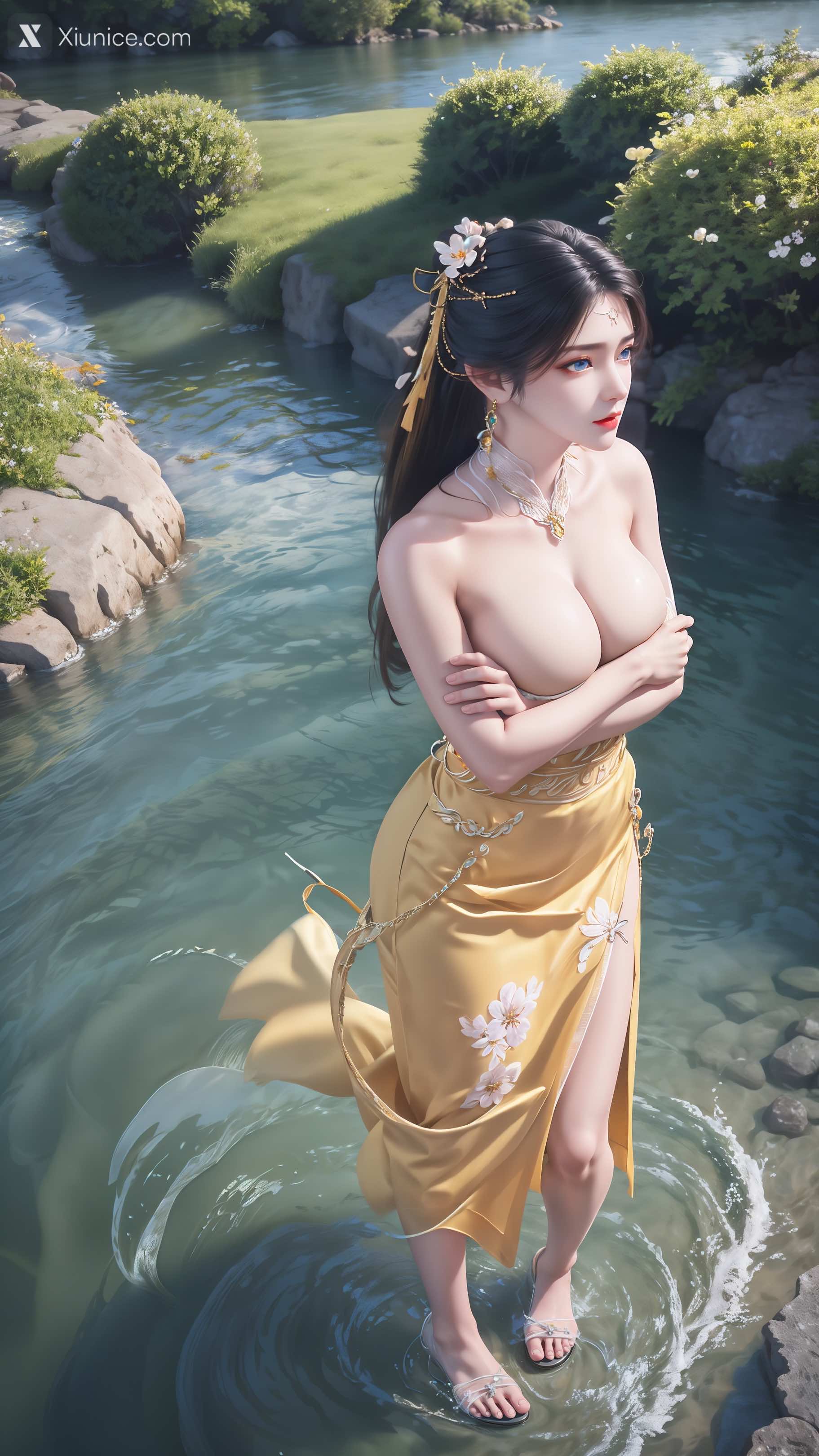 AI Girl Xiunice.com 诛仙 金瓶儿 溪边写真 64