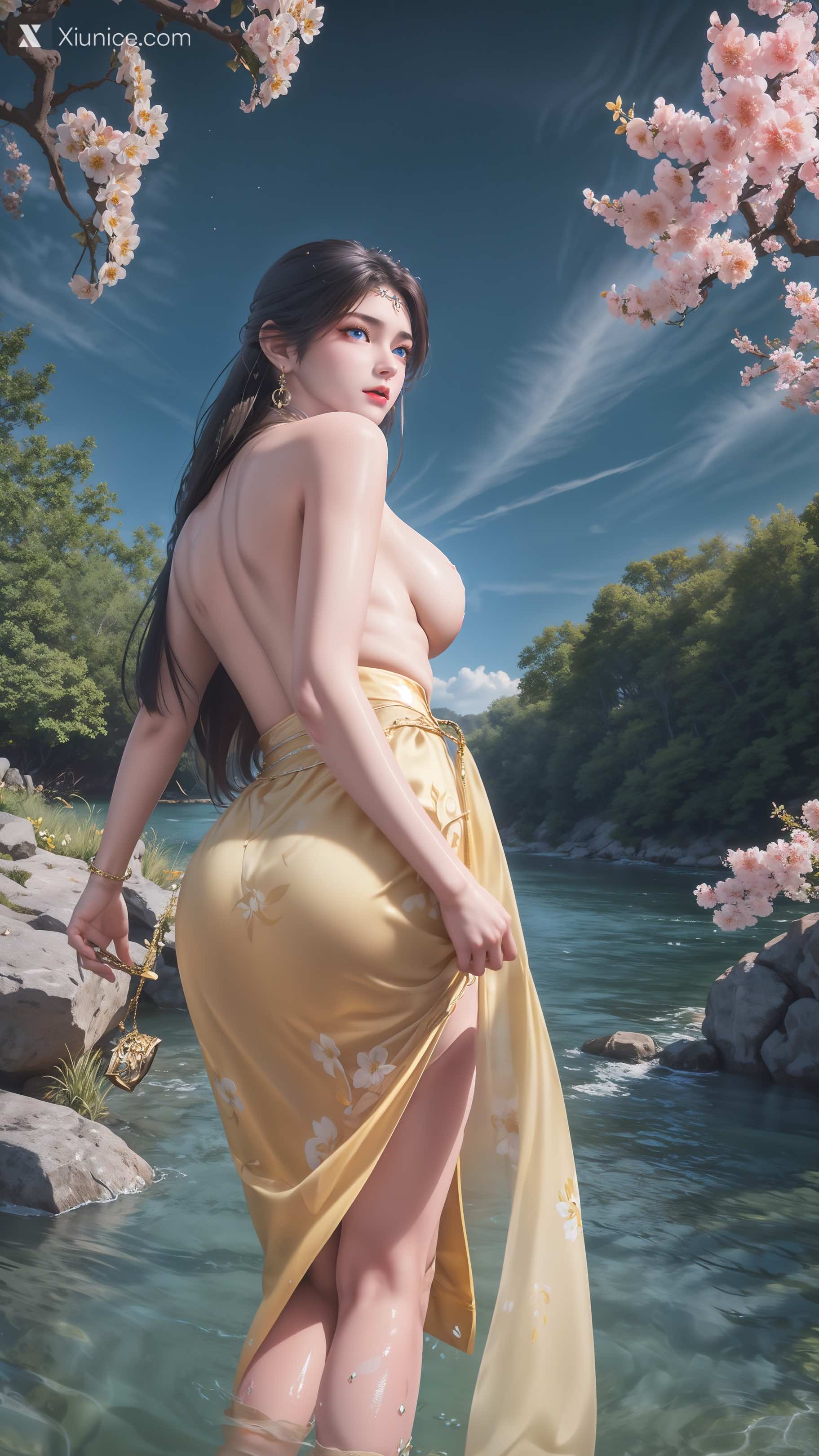 AI Girl Xiunice.com 诛仙 金瓶儿 溪边写真 69