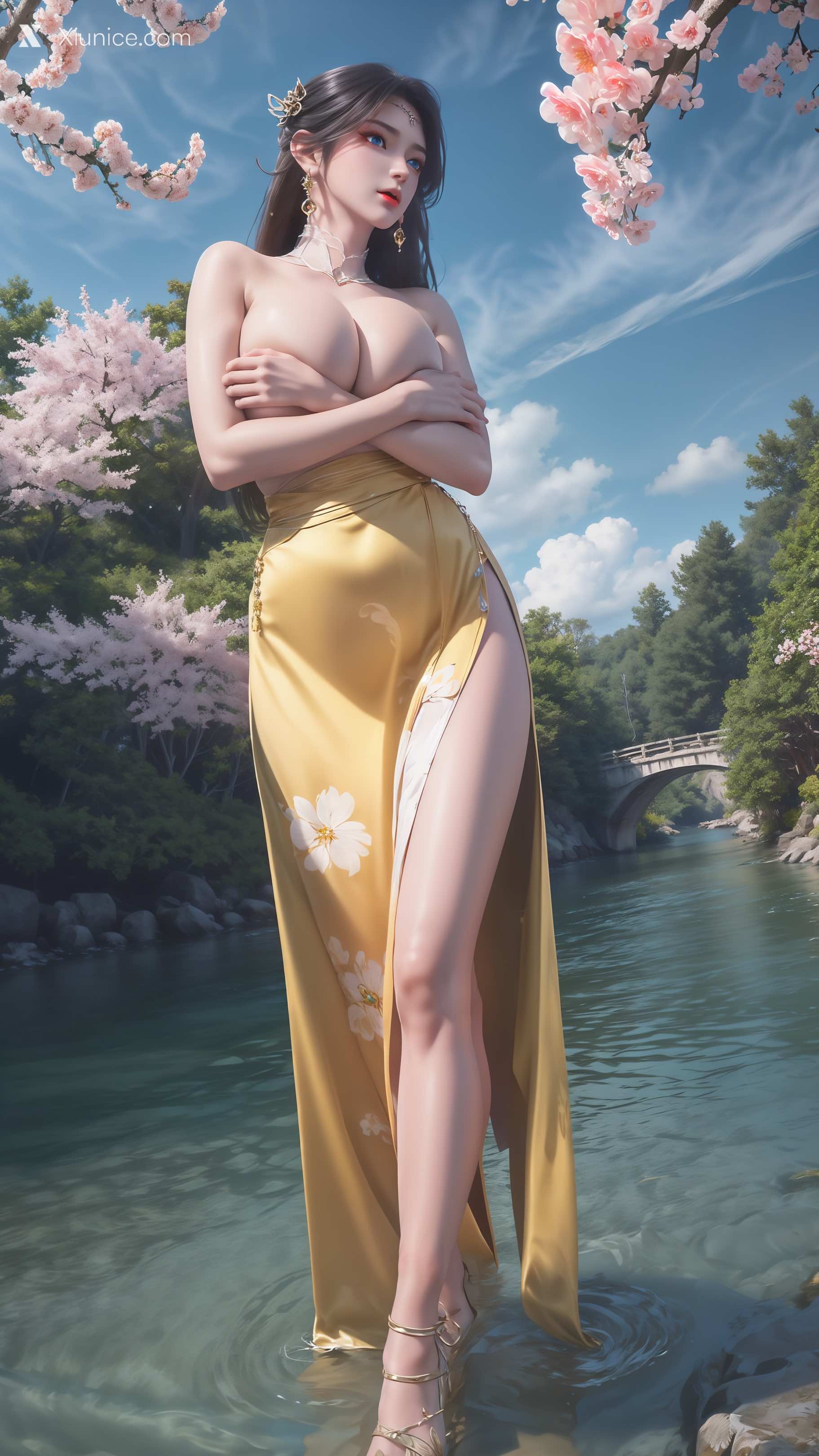 AI Girl Xiunice.com 诛仙 金瓶儿 溪边写真 74