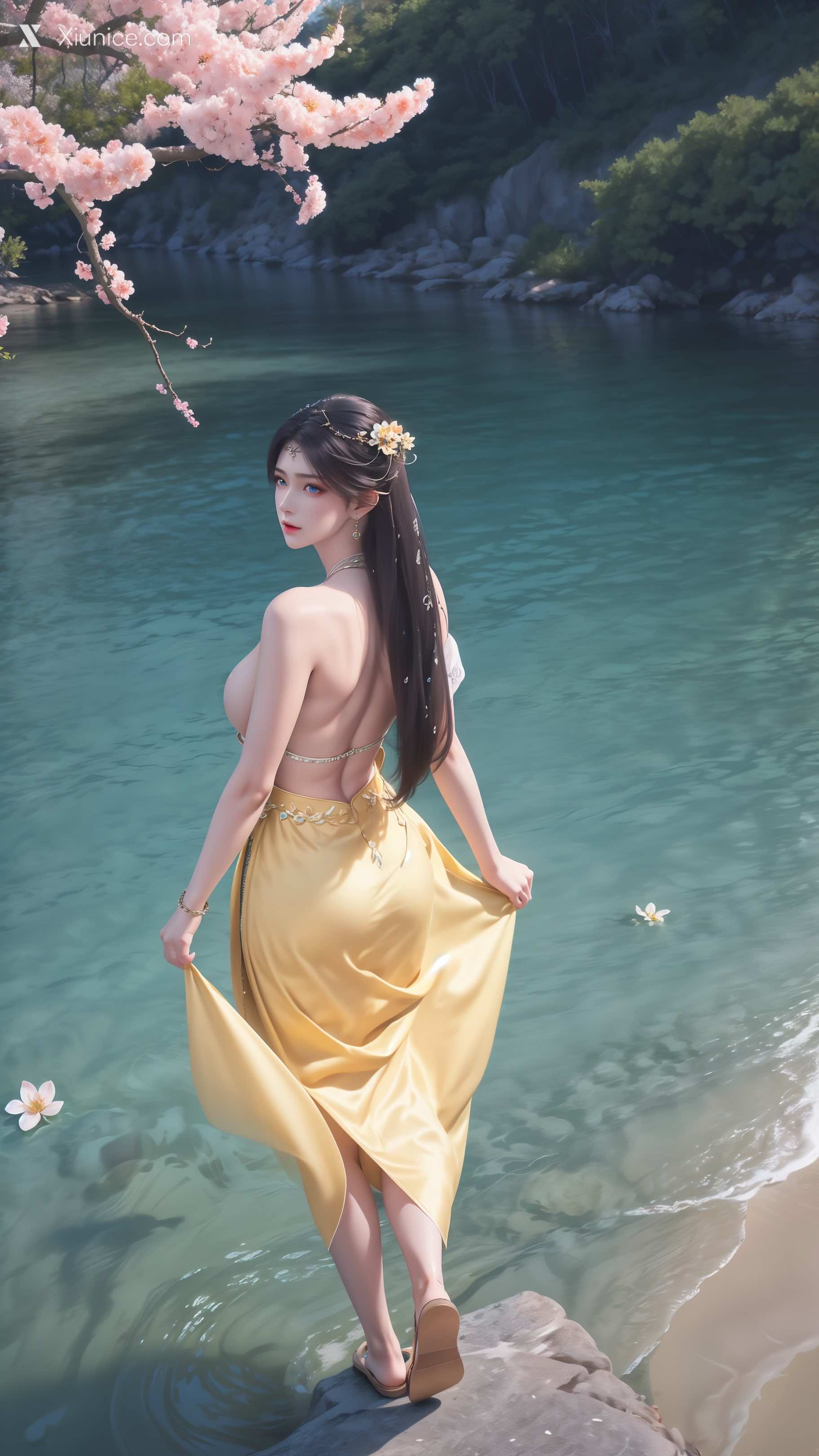 AI Girl Xiunice.com 诛仙 金瓶儿 溪边写真 81