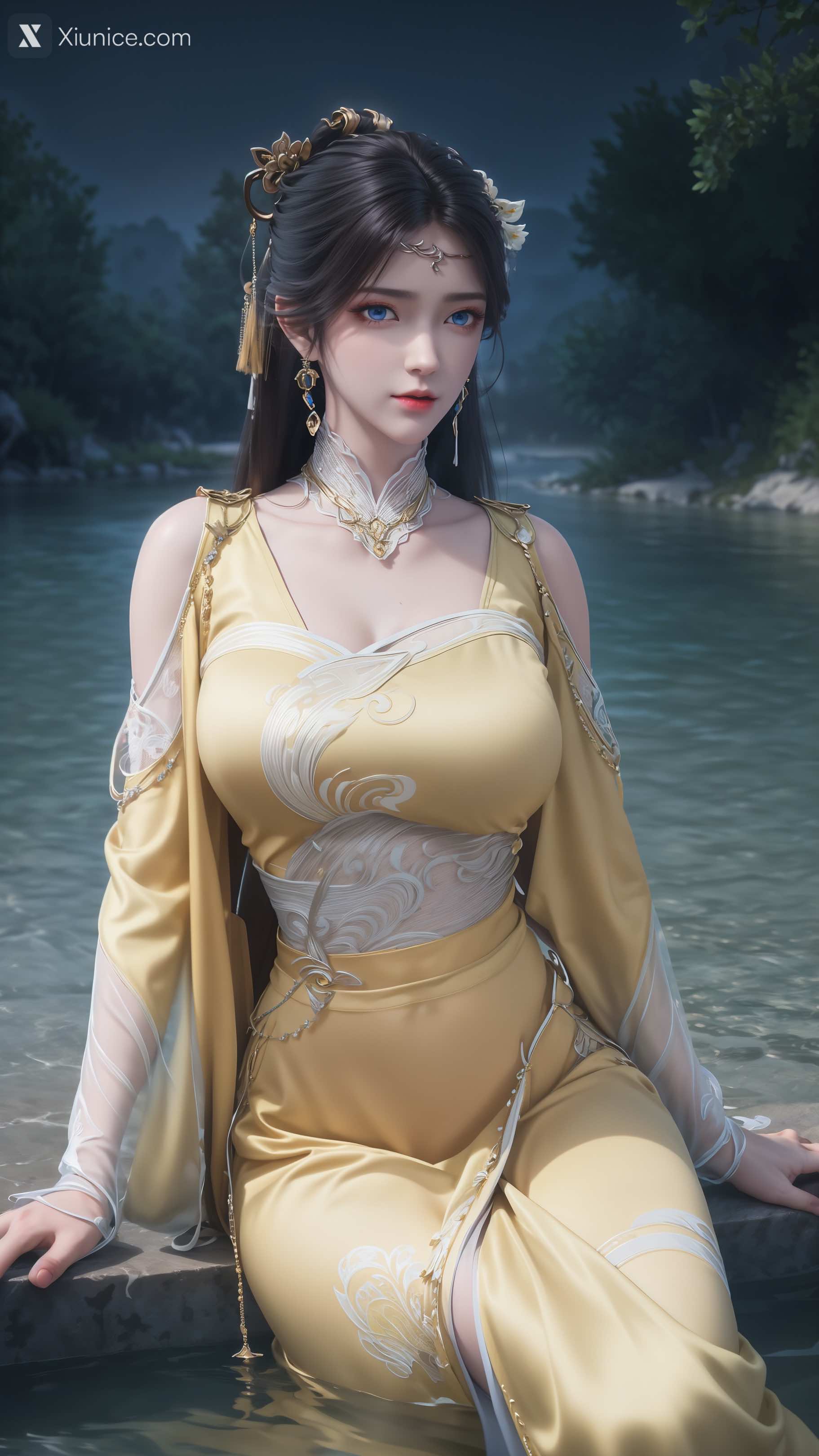 AI Girl Xiunice.com 诛仙 金瓶儿 溪边写真 92