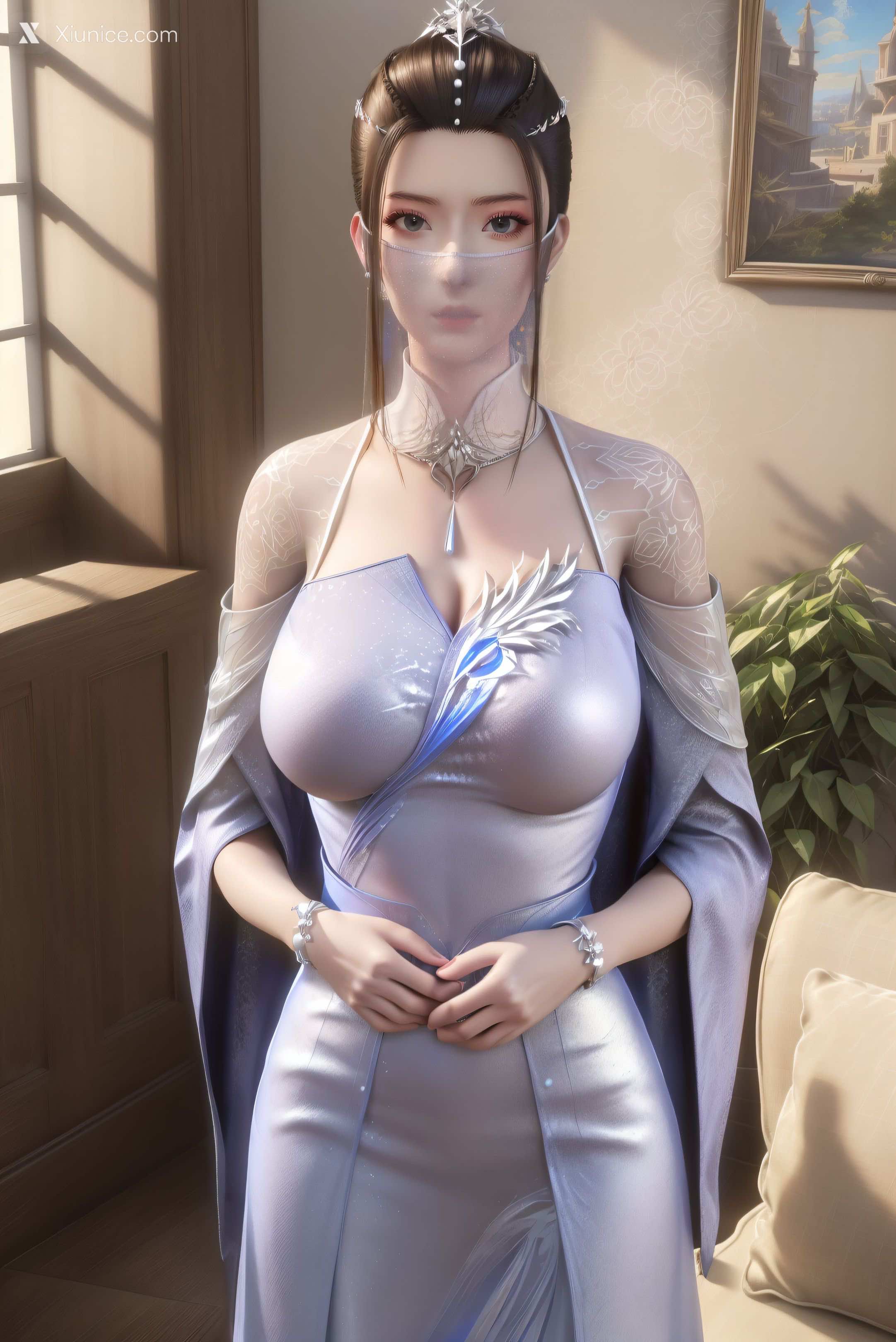 AI Girl Xiunice.com 逆天邪神 楚月婵 蓝雪若 茉莉 小姑妈 楚月婵 薄纱 5