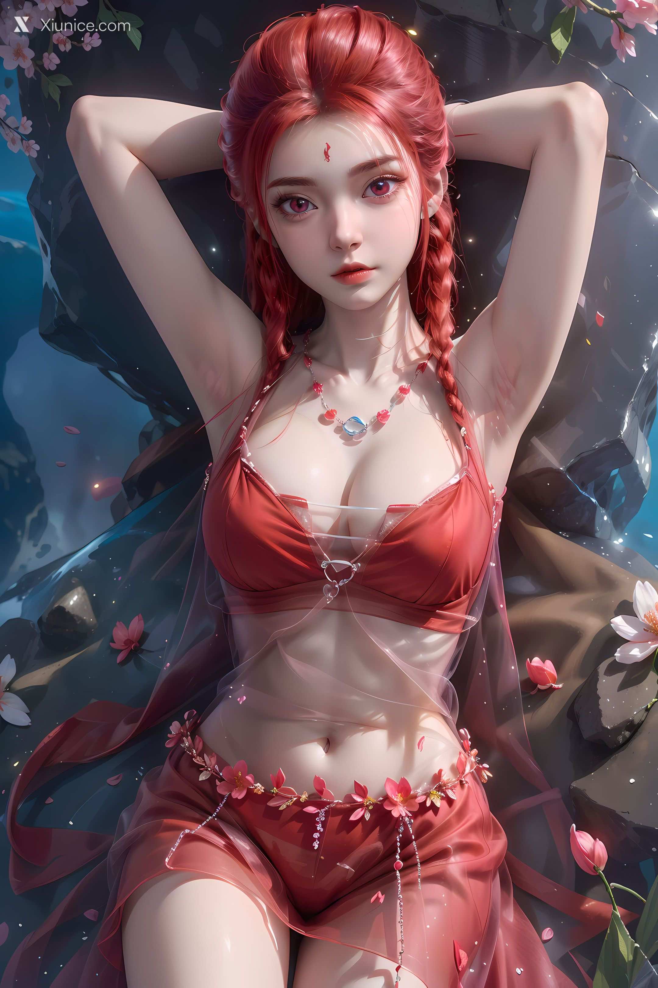 AI Girl Xiunice.com 逆天邪神 楚月婵 蓝雪若 茉莉 小姑妈 茉莉 桃花 16