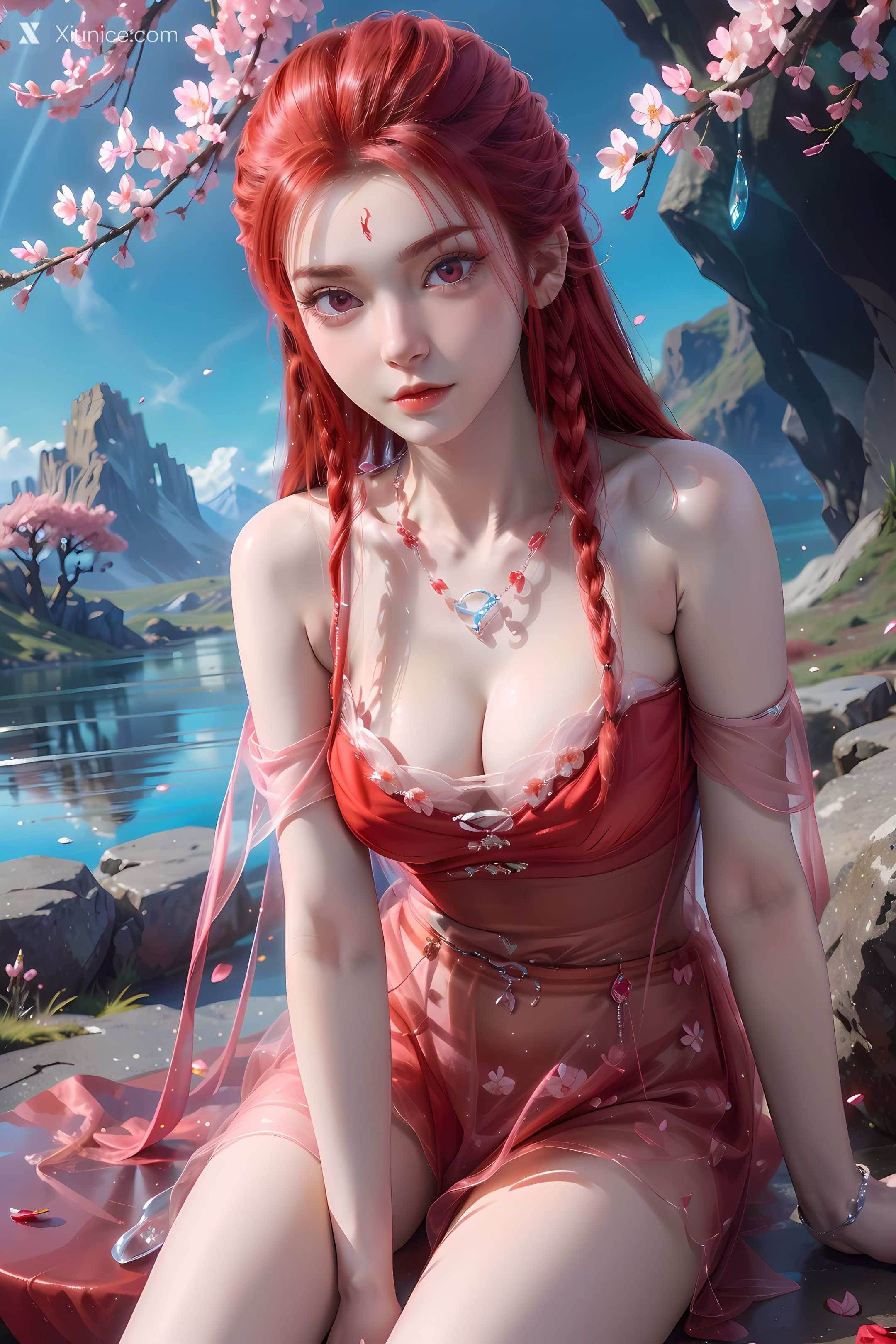 AI Girl Xiunice.com 逆天邪神 楚月婵 蓝雪若 茉莉 小姑妈 茉莉 桃花 17