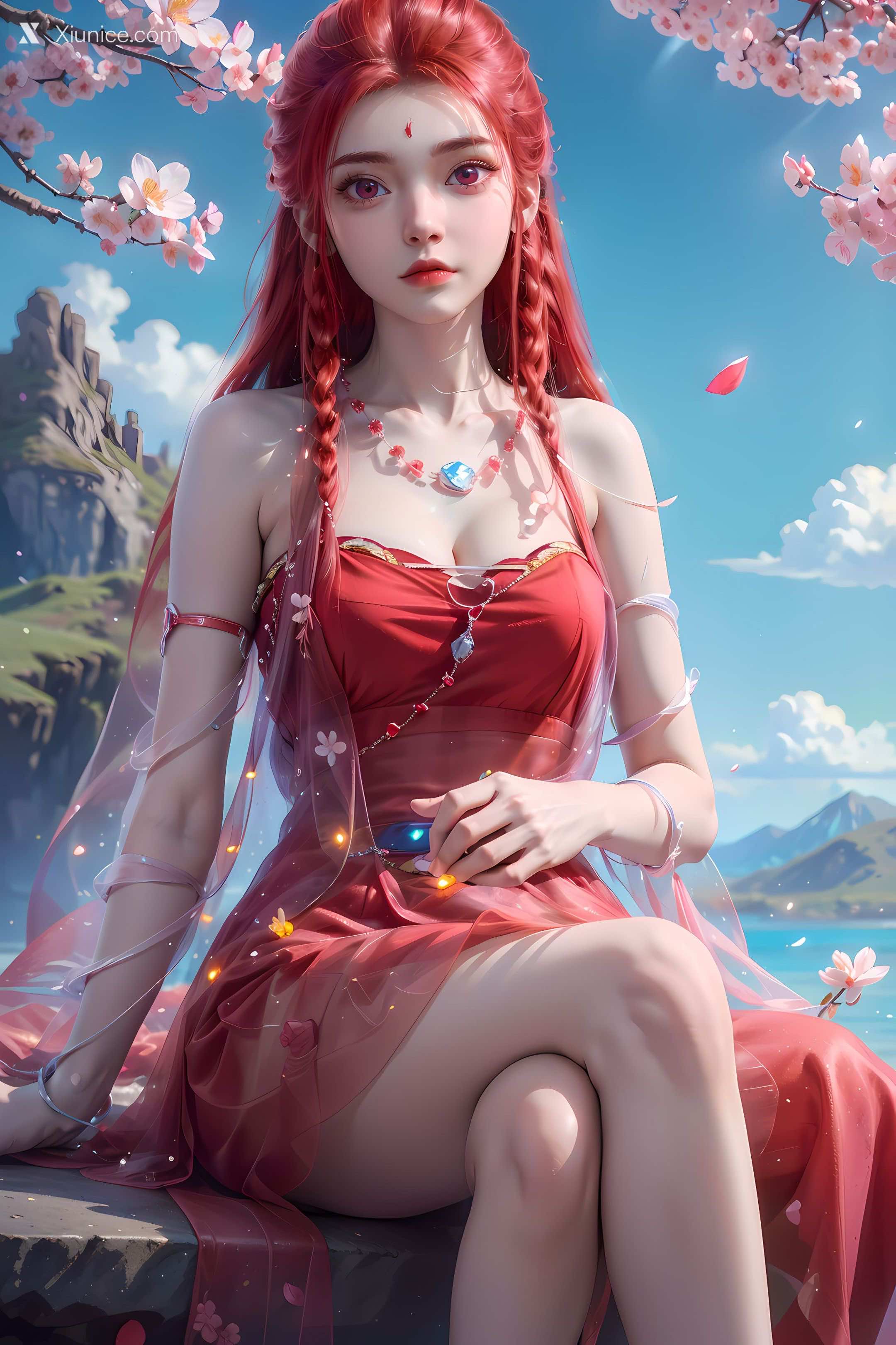 AI Girl Xiunice.com 逆天邪神 楚月婵 蓝雪若 茉莉 小姑妈 茉莉 桃花 22