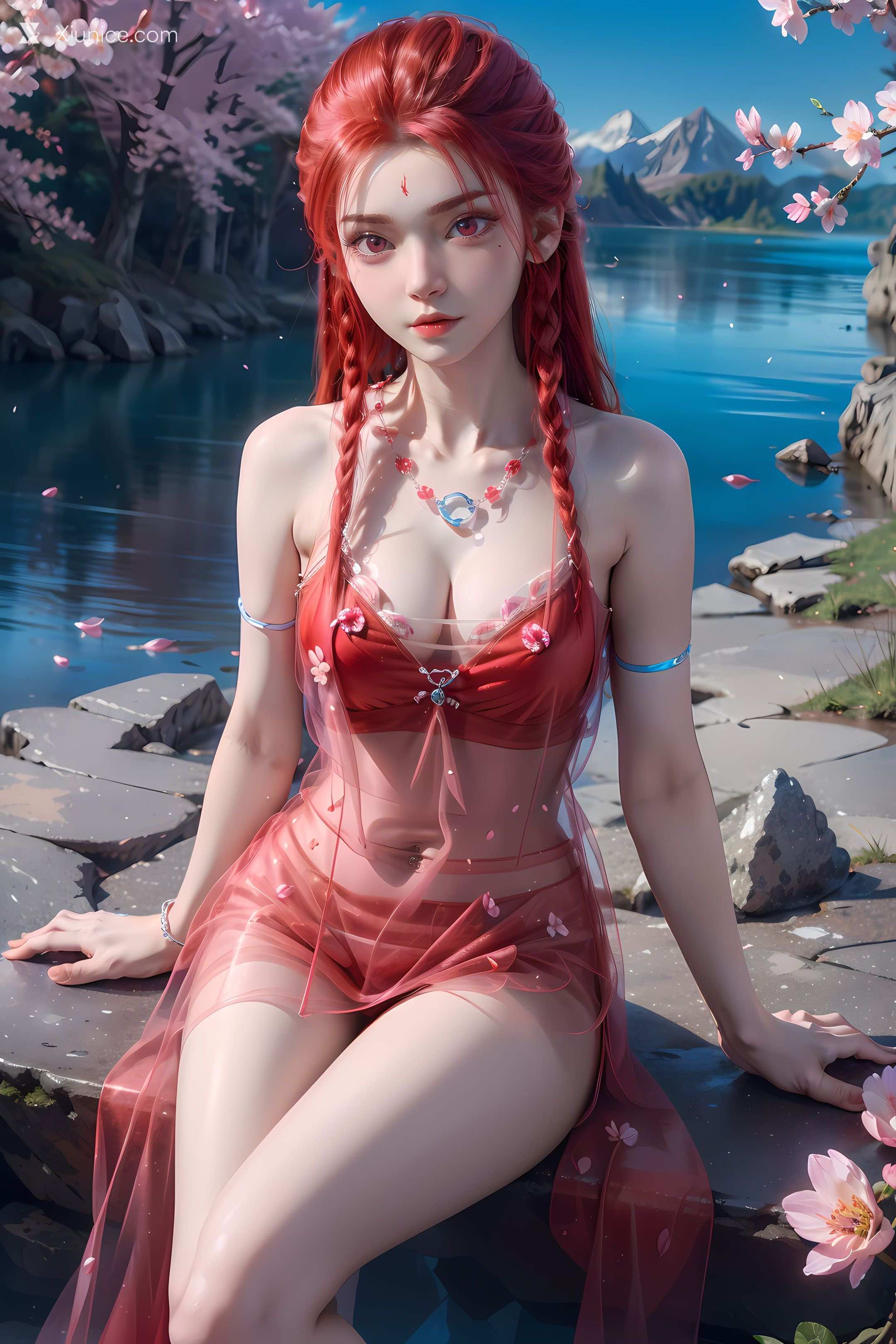 AI Girl Xiunice.com 逆天邪神 楚月婵 蓝雪若 茉莉 小姑妈 茉莉 桃花 28