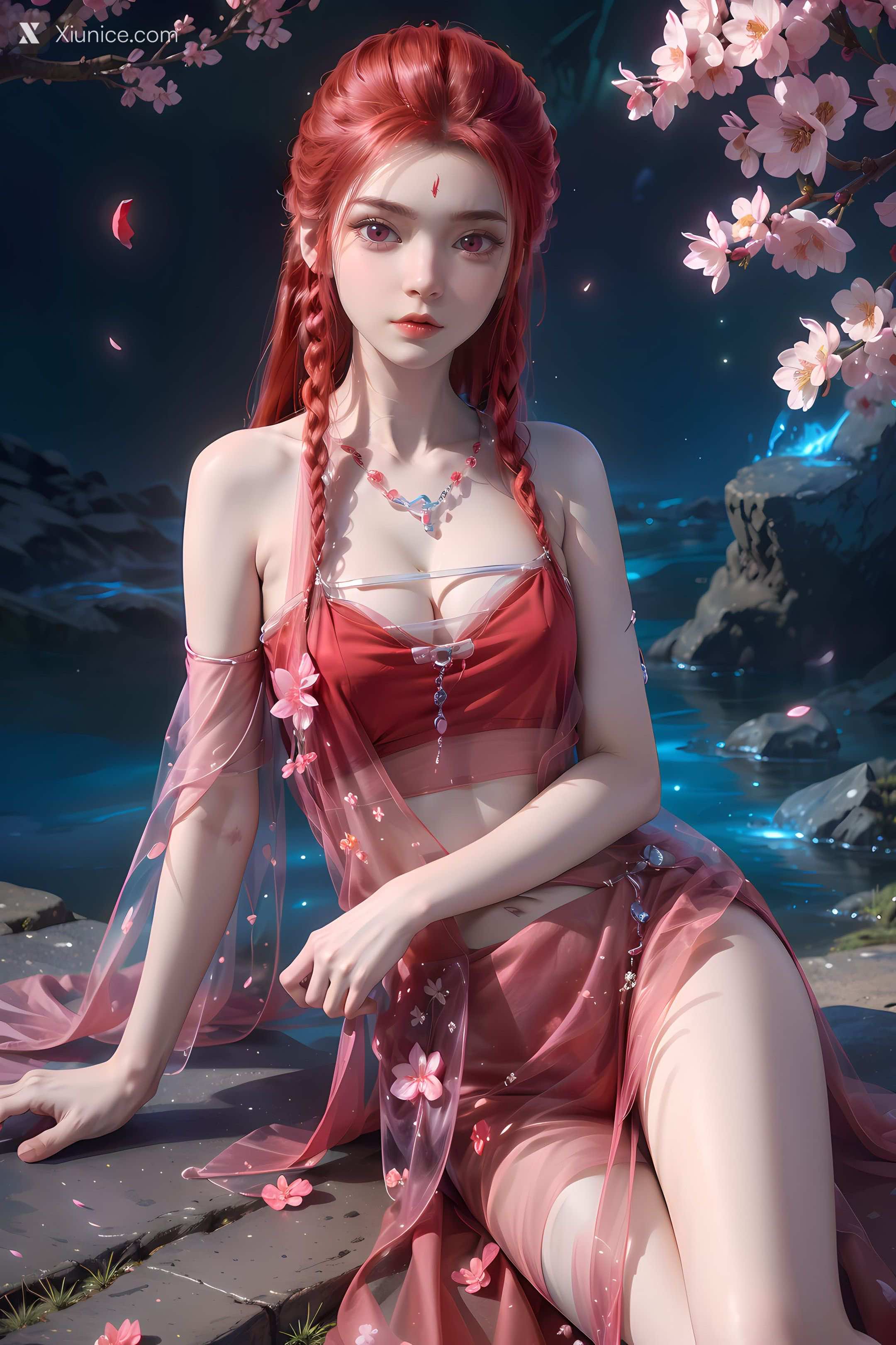 AI Girl Xiunice.com 逆天邪神 楚月婵 蓝雪若 茉莉 小姑妈 茉莉 桃花 31