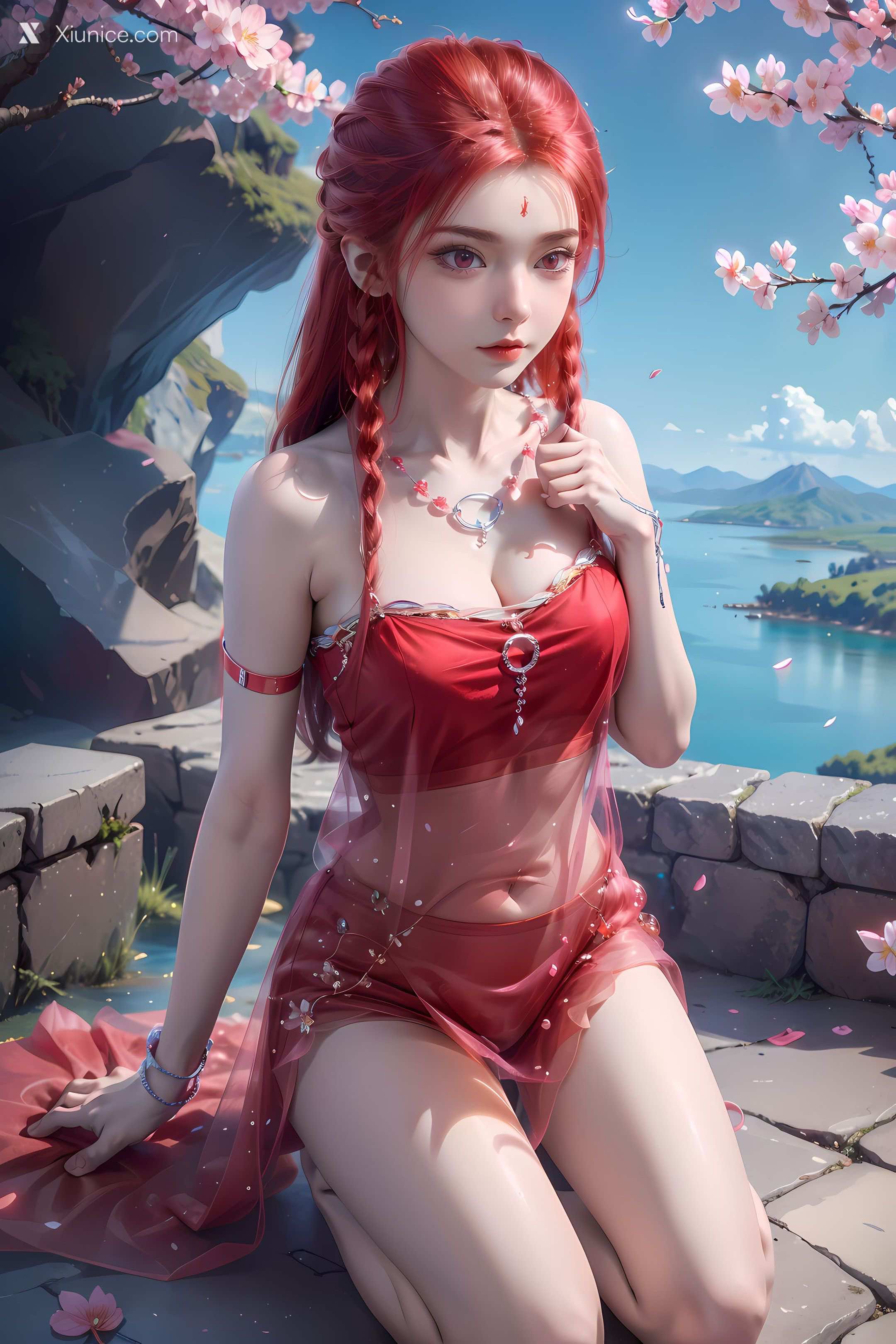 AI Girl Xiunice.com 逆天邪神 楚月婵 蓝雪若 茉莉 小姑妈 茉莉 桃花 34