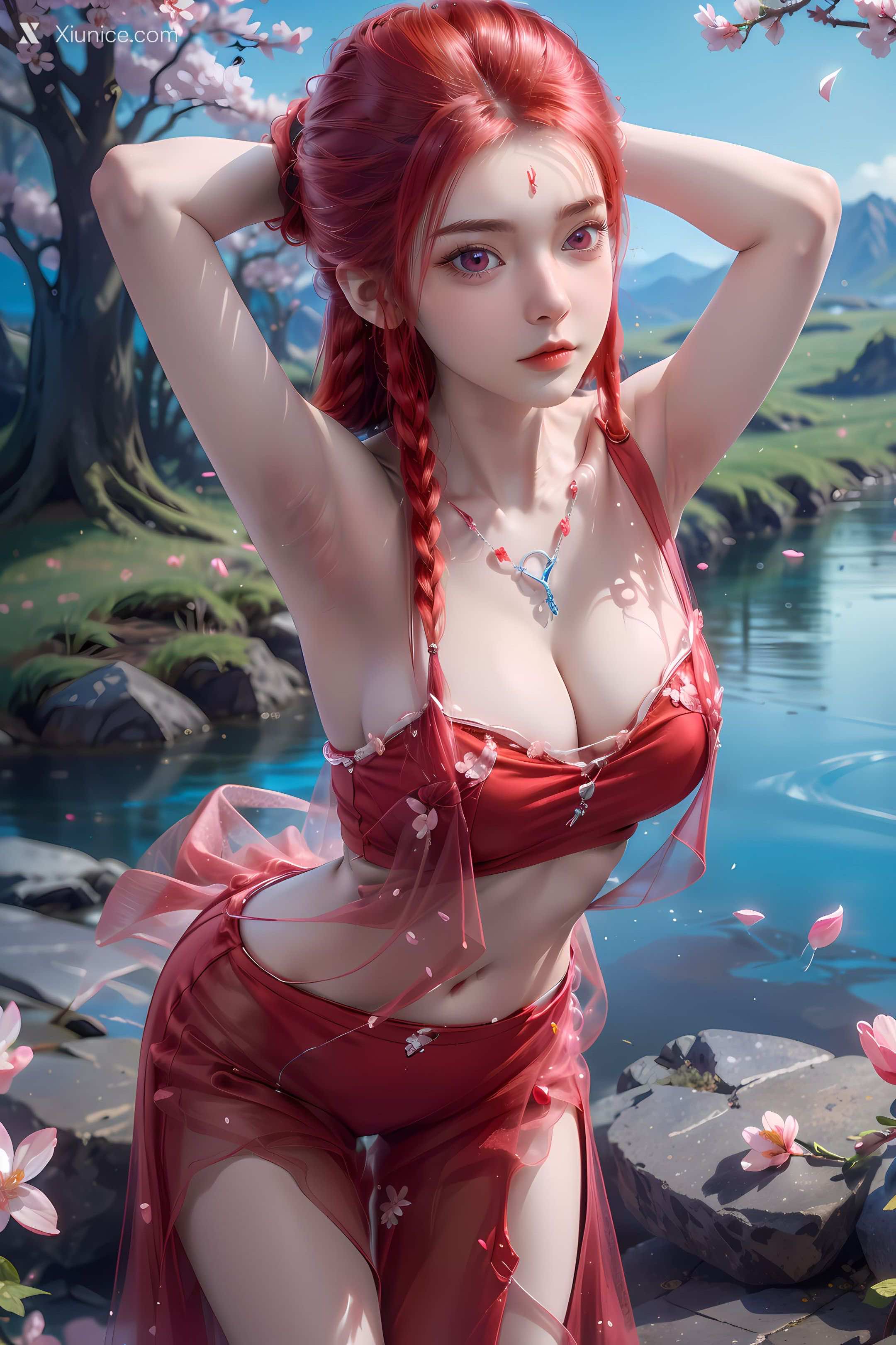 AI Girl Xiunice.com 逆天邪神 楚月婵 蓝雪若 茉莉 小姑妈 茉莉 桃花 35