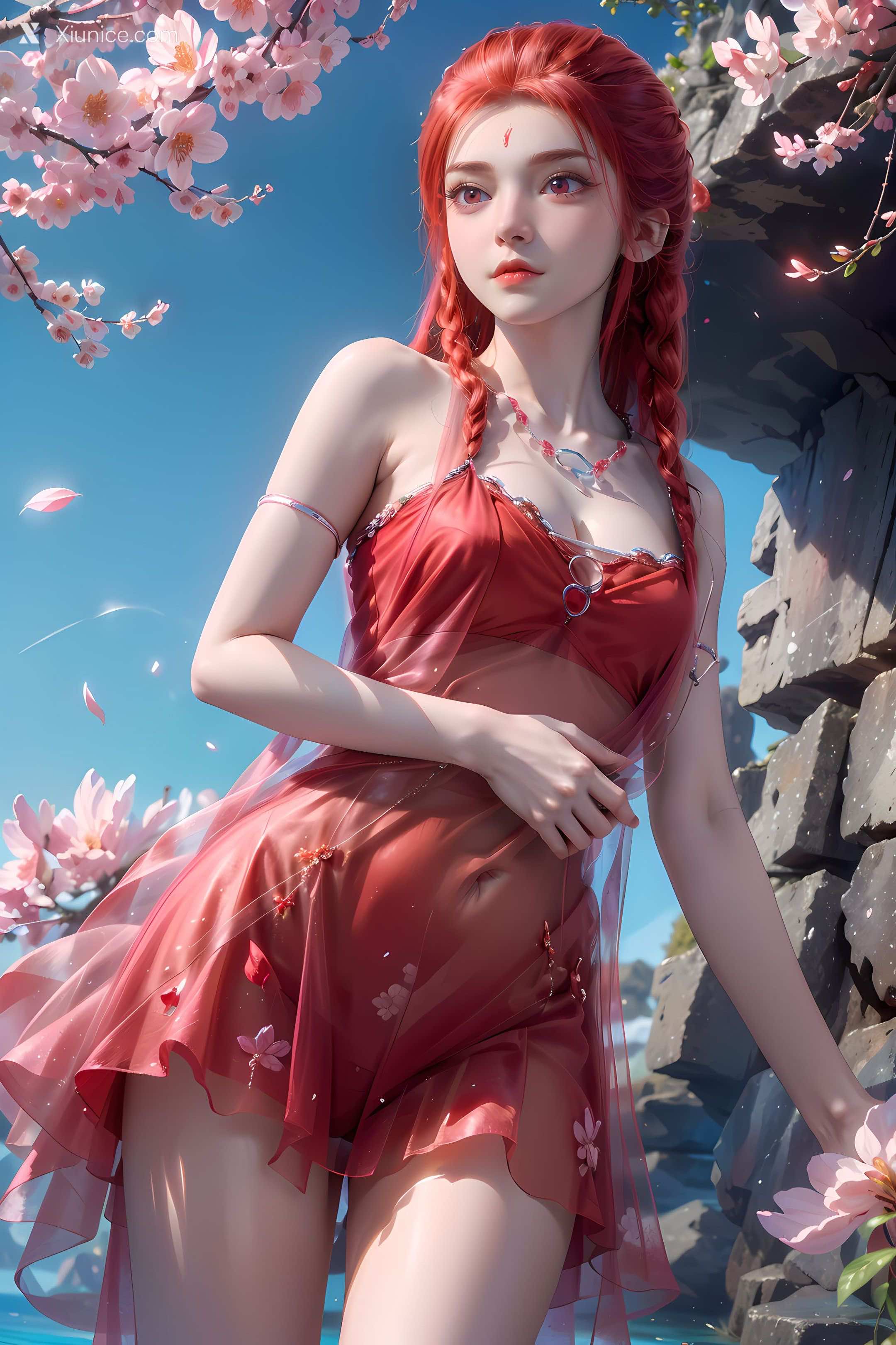 AI Girl Xiunice.com 逆天邪神 楚月婵 蓝雪若 茉莉 小姑妈 茉莉 桃花 37