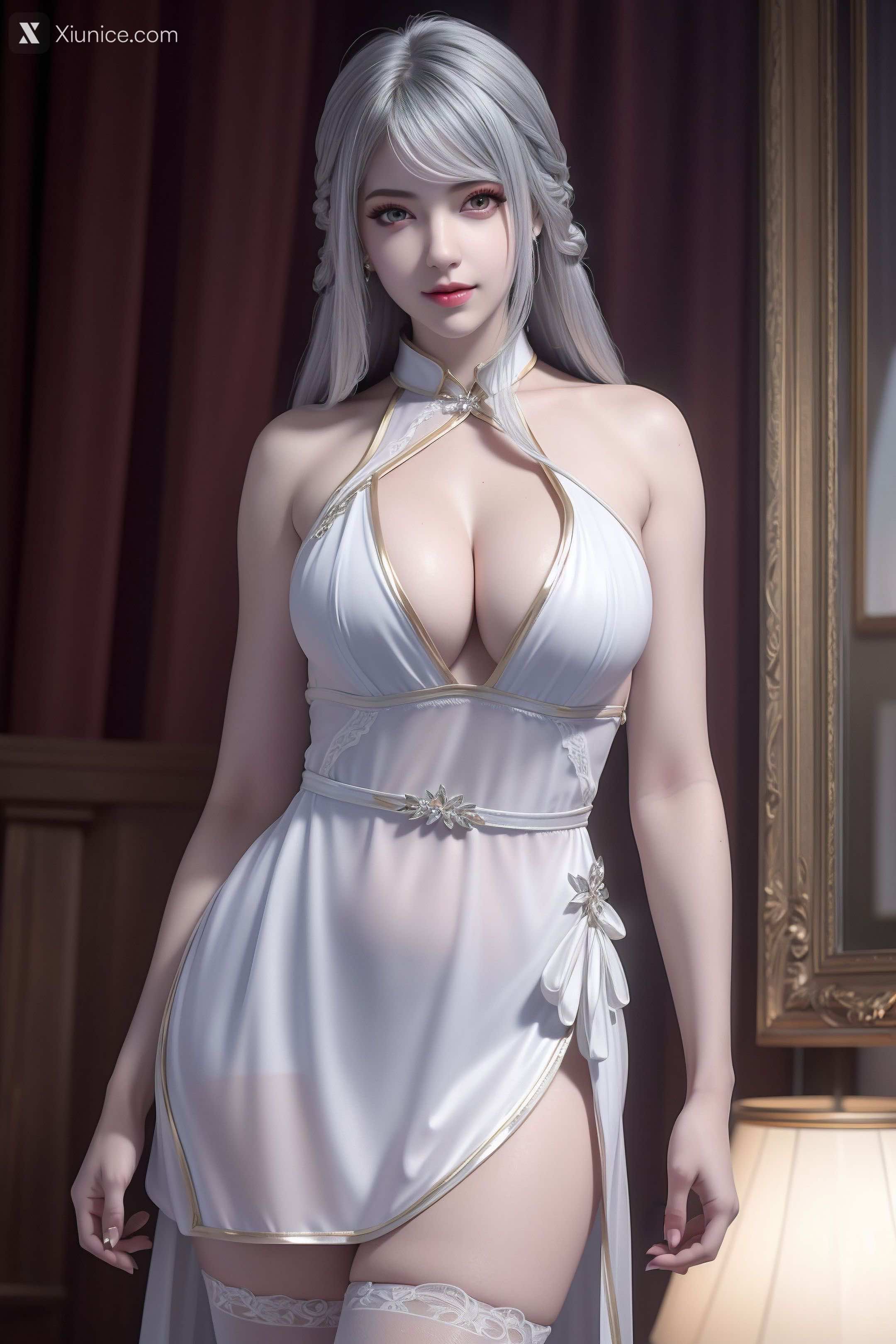 AI Girl Xiunice.com 镜双城 白璎 如意夫人 白璎 内衣 4
