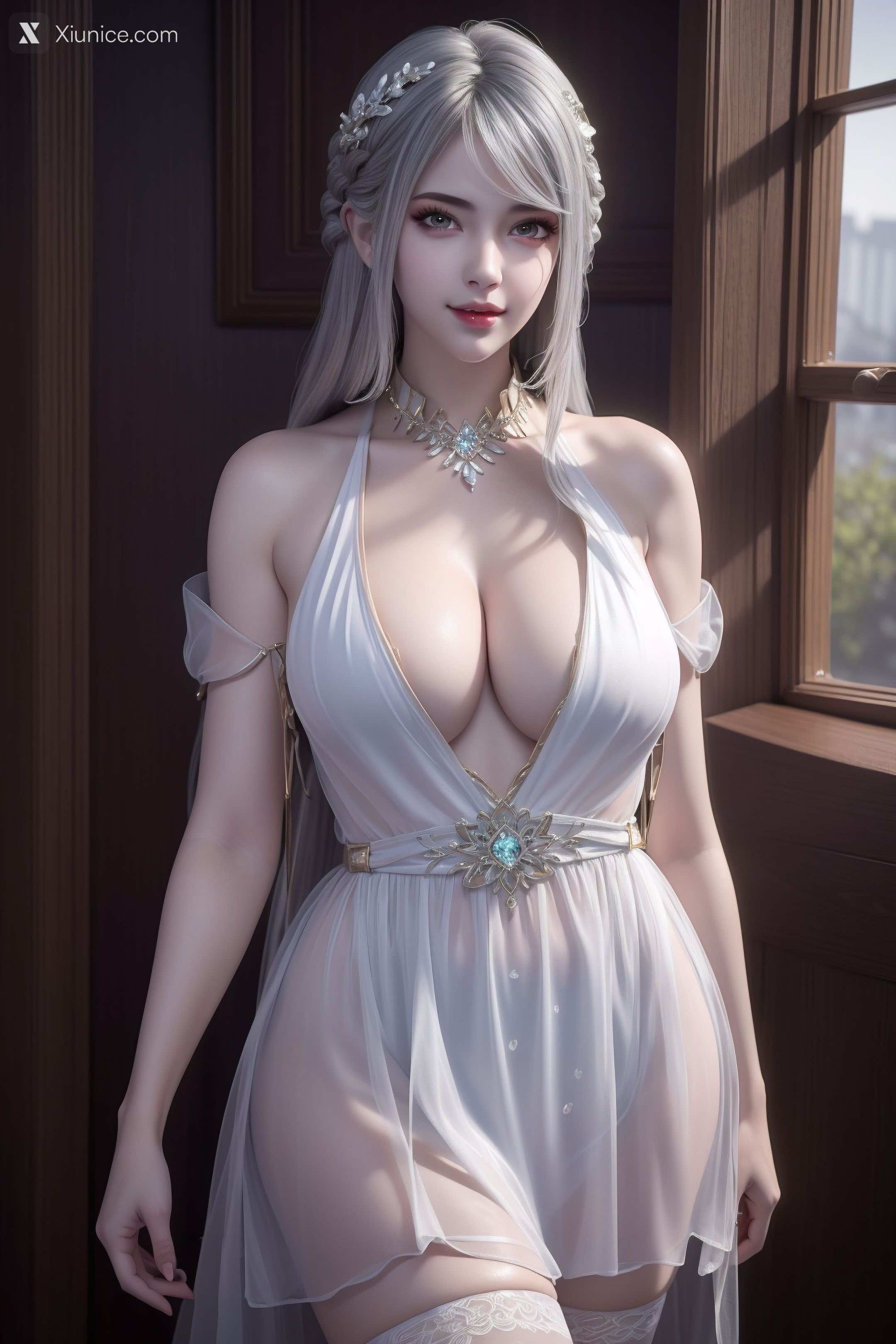 AI Girl Xiunice.com 镜双城 白璎 如意夫人 白璎 内衣 5