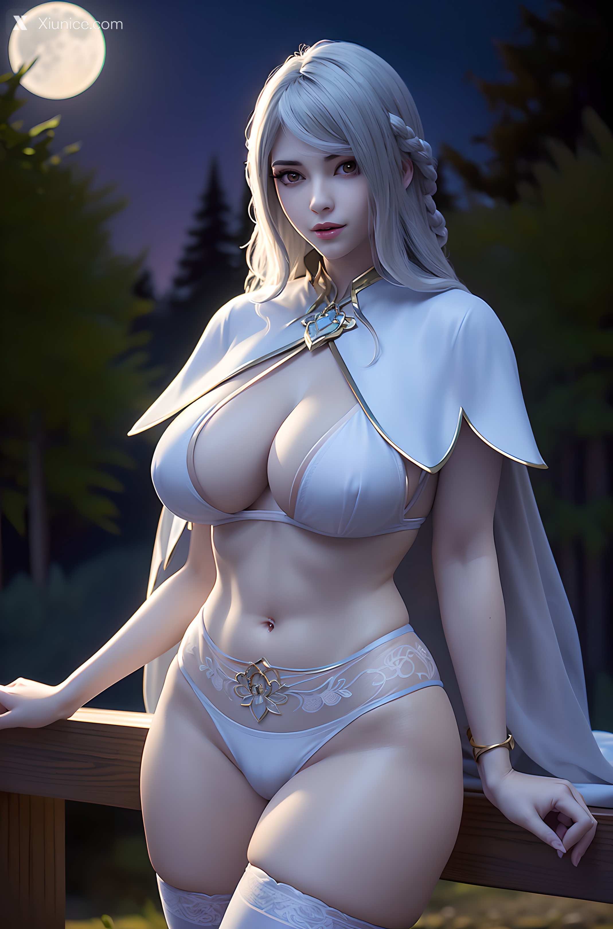 AI Girl Xiunice.com 镜双城 白璎 如意夫人 白璎 月下 16