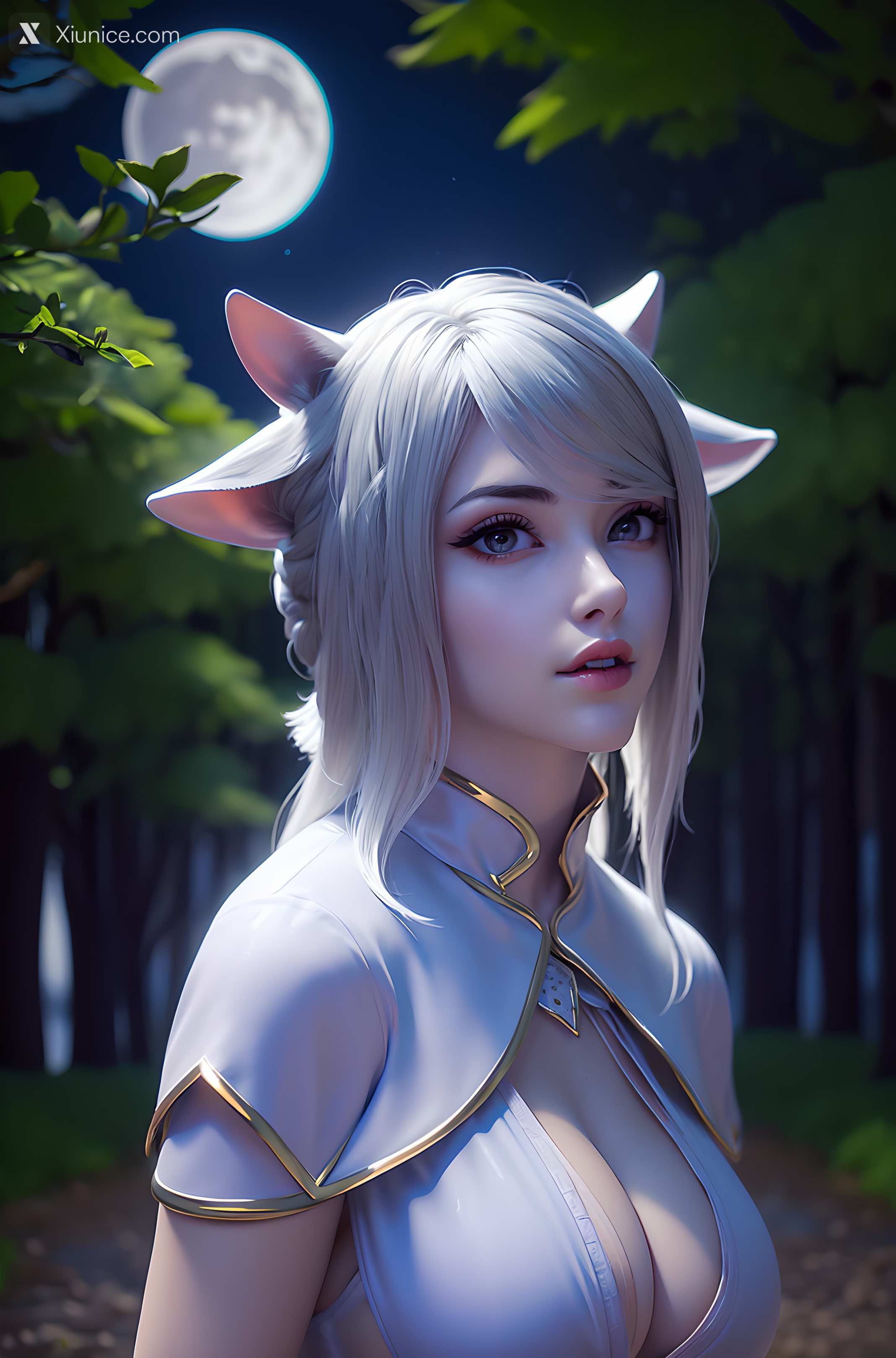 AI Girl Xiunice.com 镜双城 白璎 如意夫人 白璎 月下 17