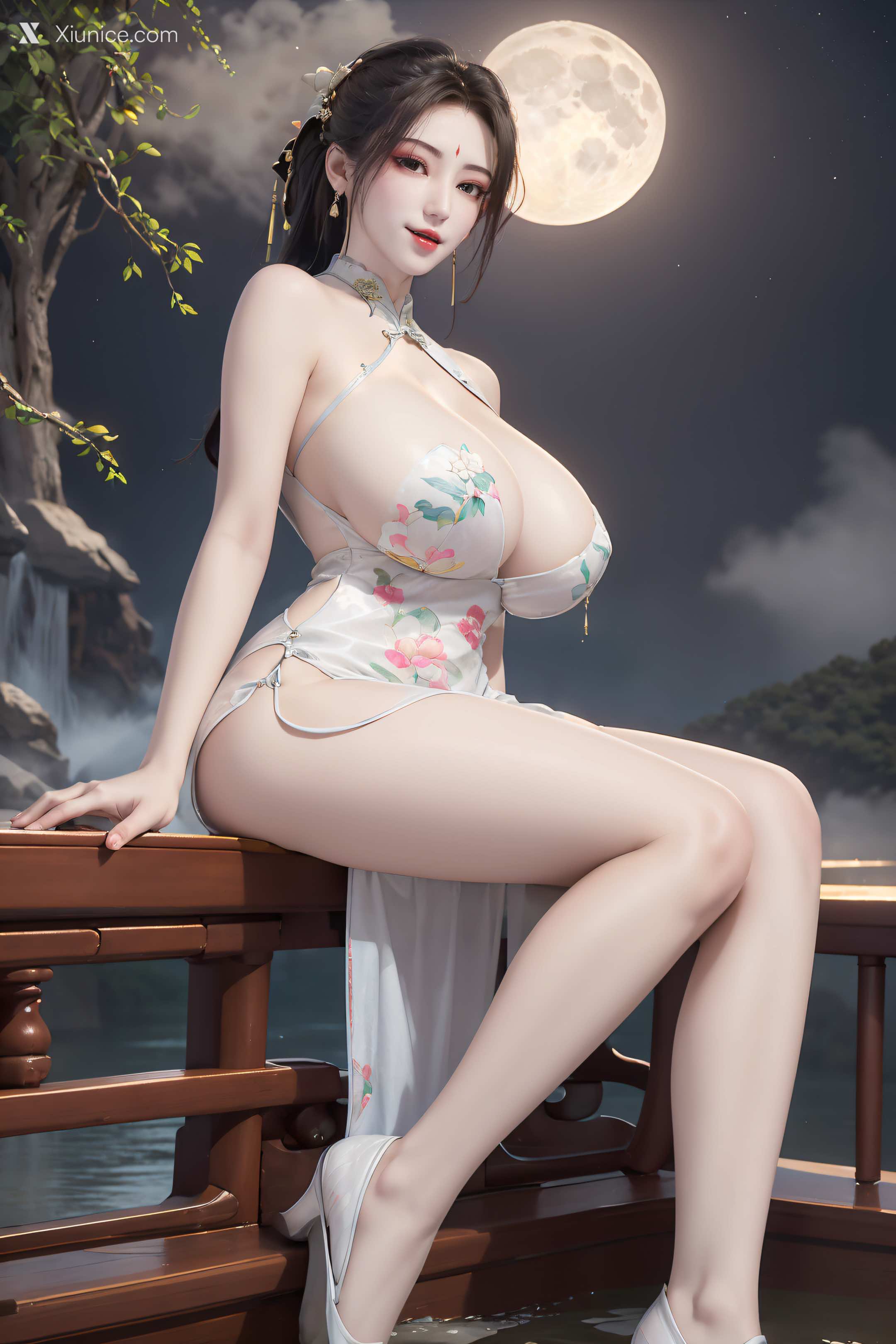 AI Girl Xiunice.com 阳神 苏沐 性感旗袍 22